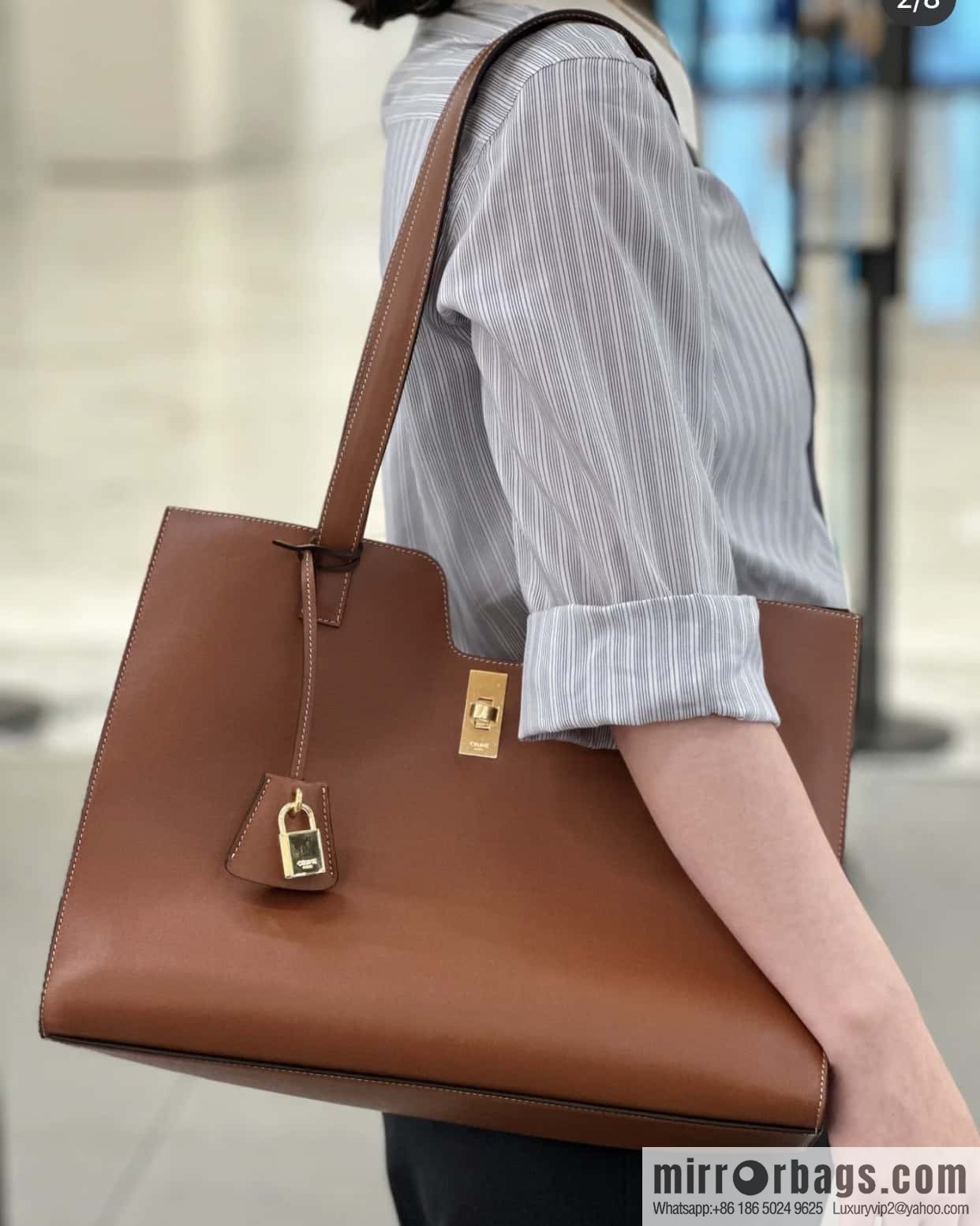 CELINE CABAS 16 smooth cow leather (fabric) handbag 112583