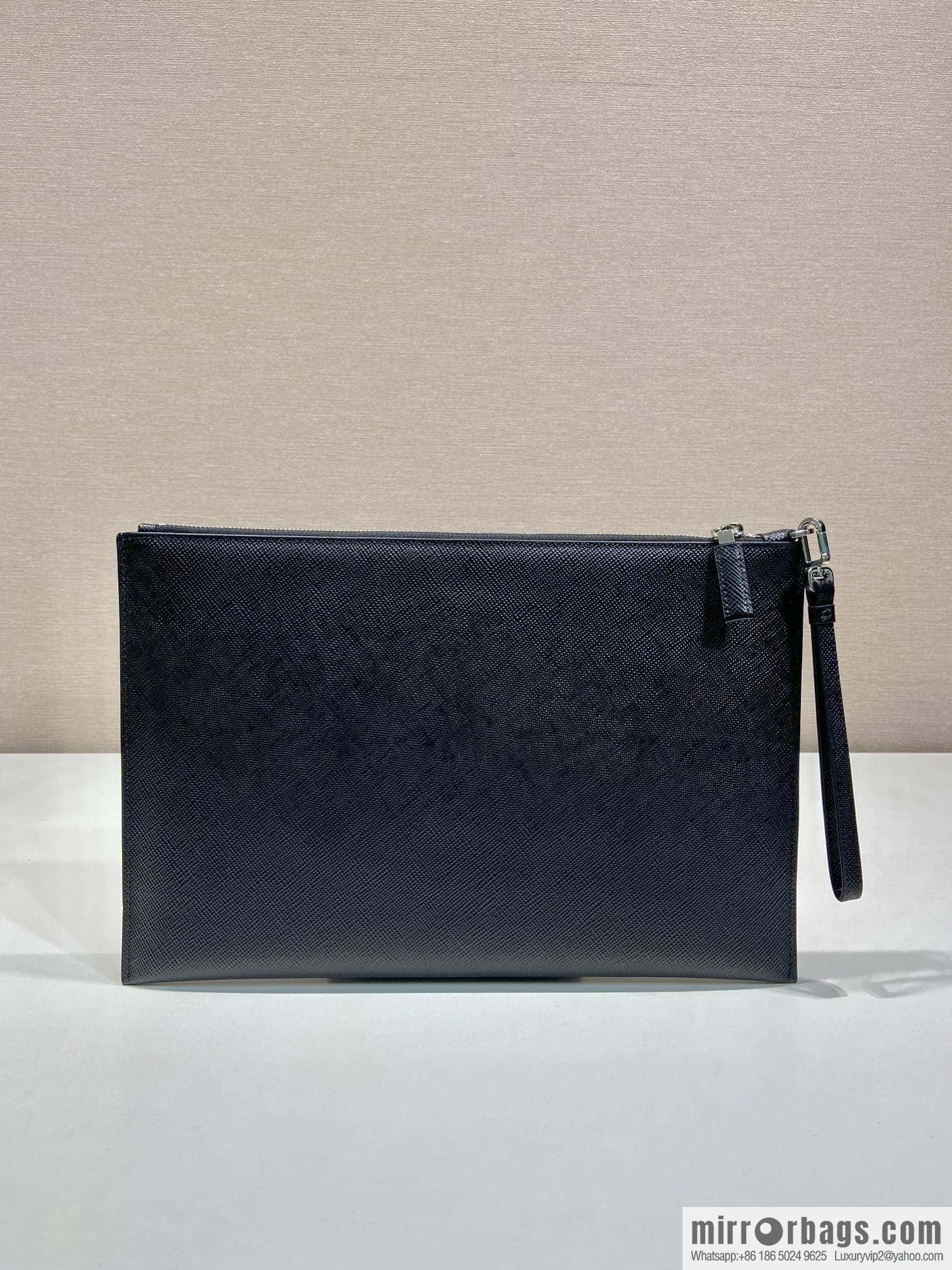 PRADA imported rough cross pattern leather handbag 2NG001