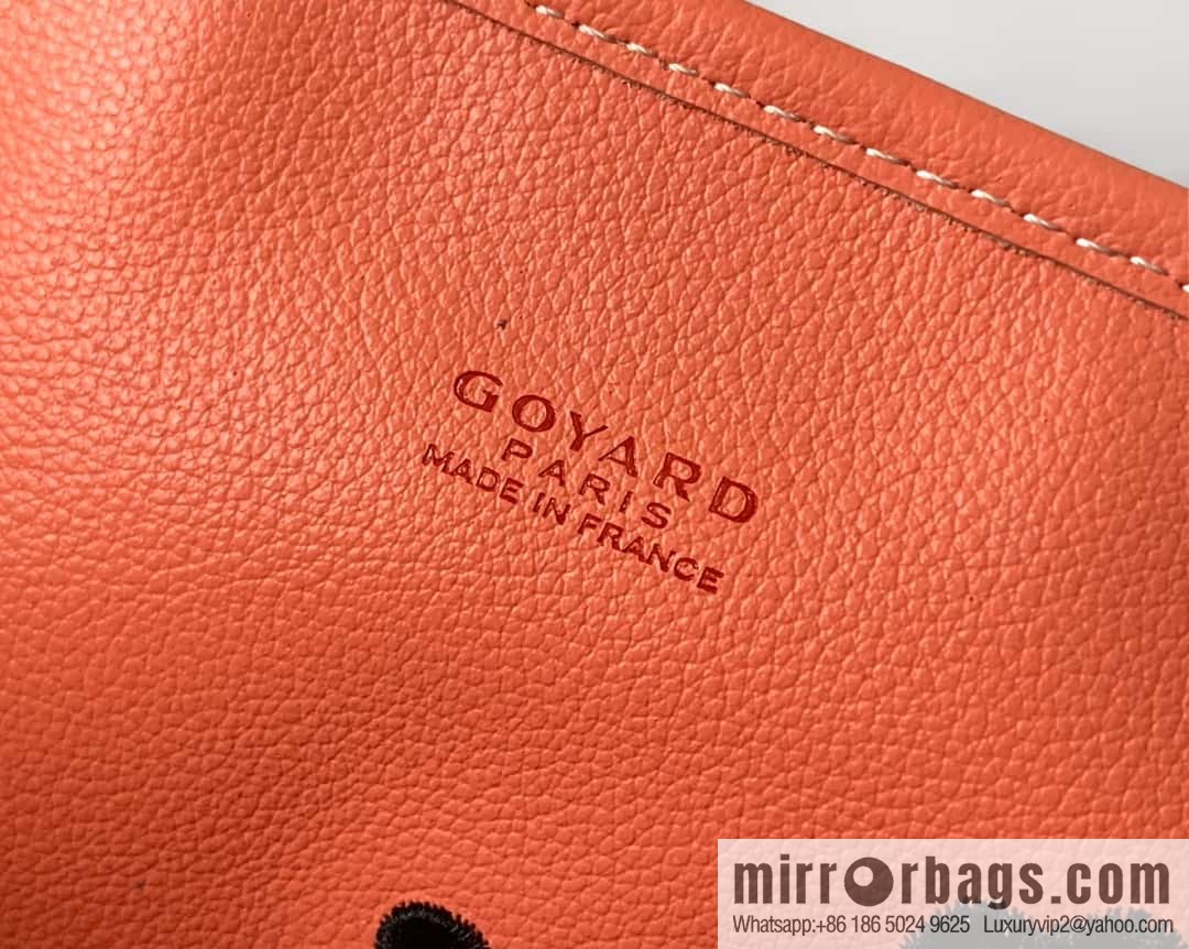 Goyard Goya Anjou small bag Goyardine canvas 020166M seahorse embroidery - coral powder tote bag shopping bag