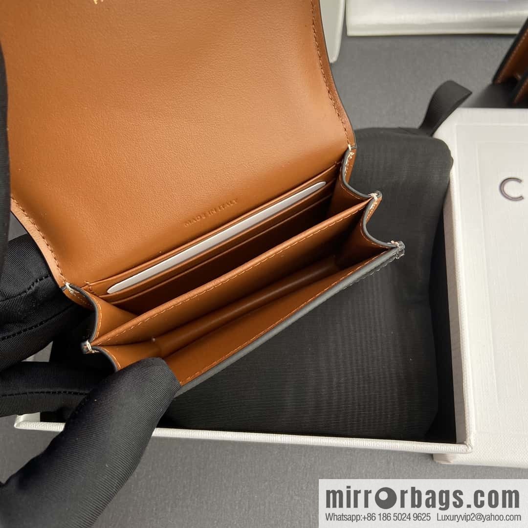 CELINE TRIOMPHE logo printed card holder 10M122DB7.04LU 123