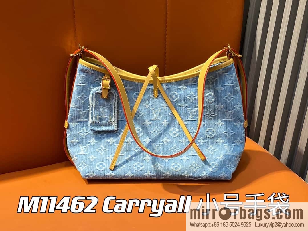 [Boutique‑grade] M11462 light blue denim shopping bag series Carryall handbag CarryAll medium handbag