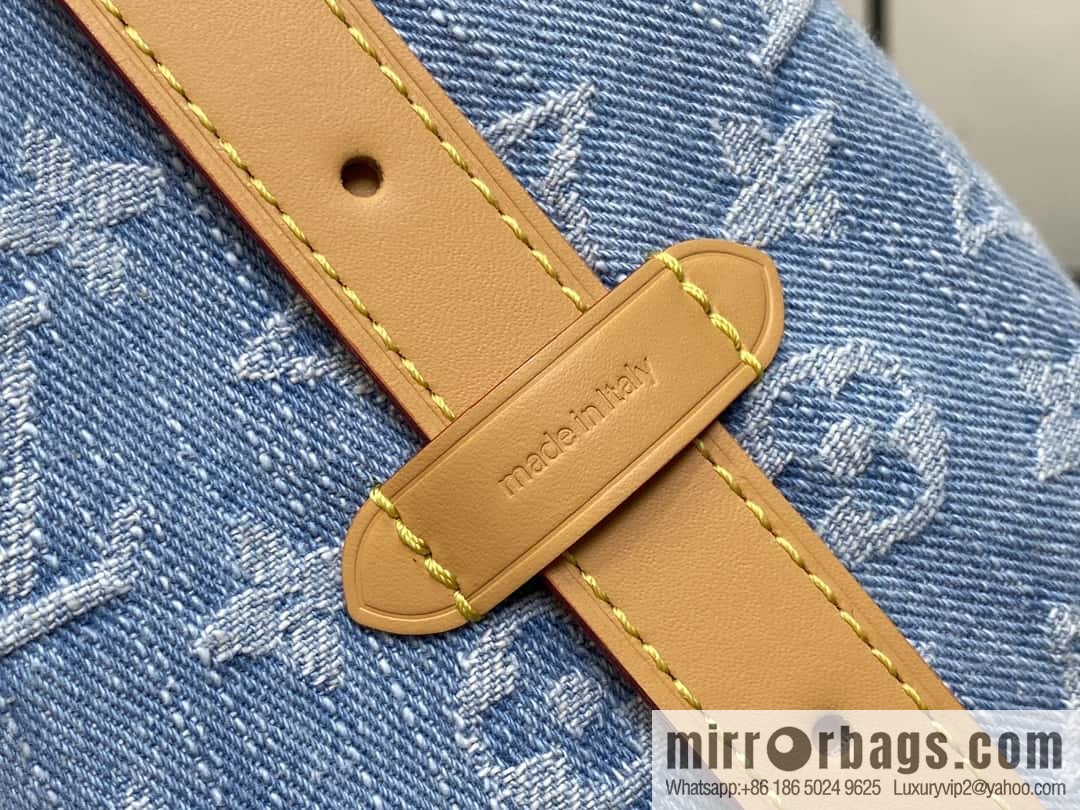 [Boutique‑grade] M11462 light blue denim shopping bag series Carryall handbag CarryAll medium handbag