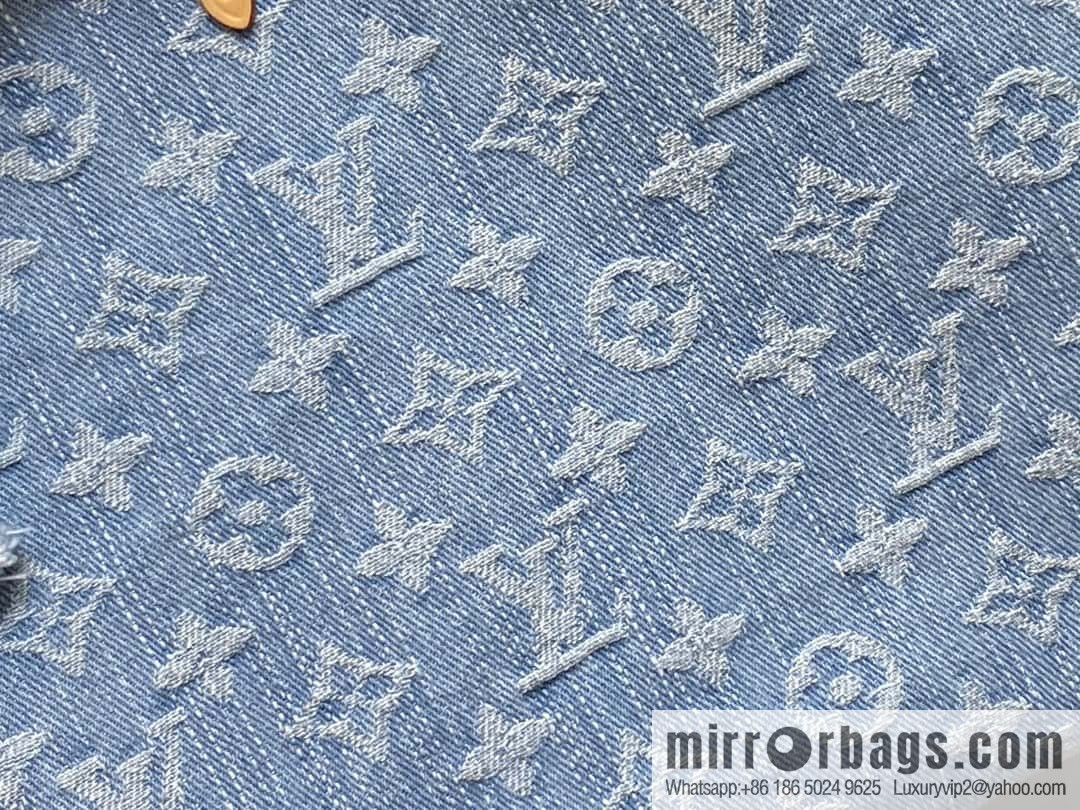 [Boutique‑grade] M11462 light blue denim shopping bag series Carryall handbag CarryAll medium handbag