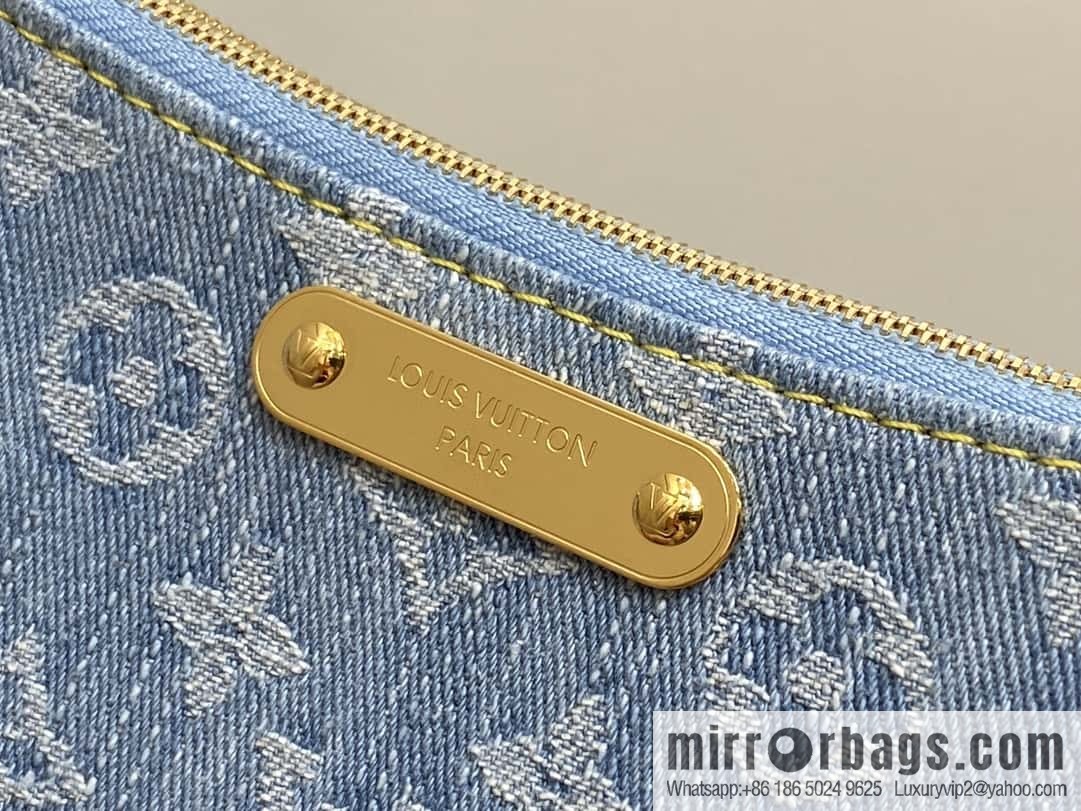 [Premium‑quality] M83532 light blue denim chain strap armpit bag series Liv Pochette handbag