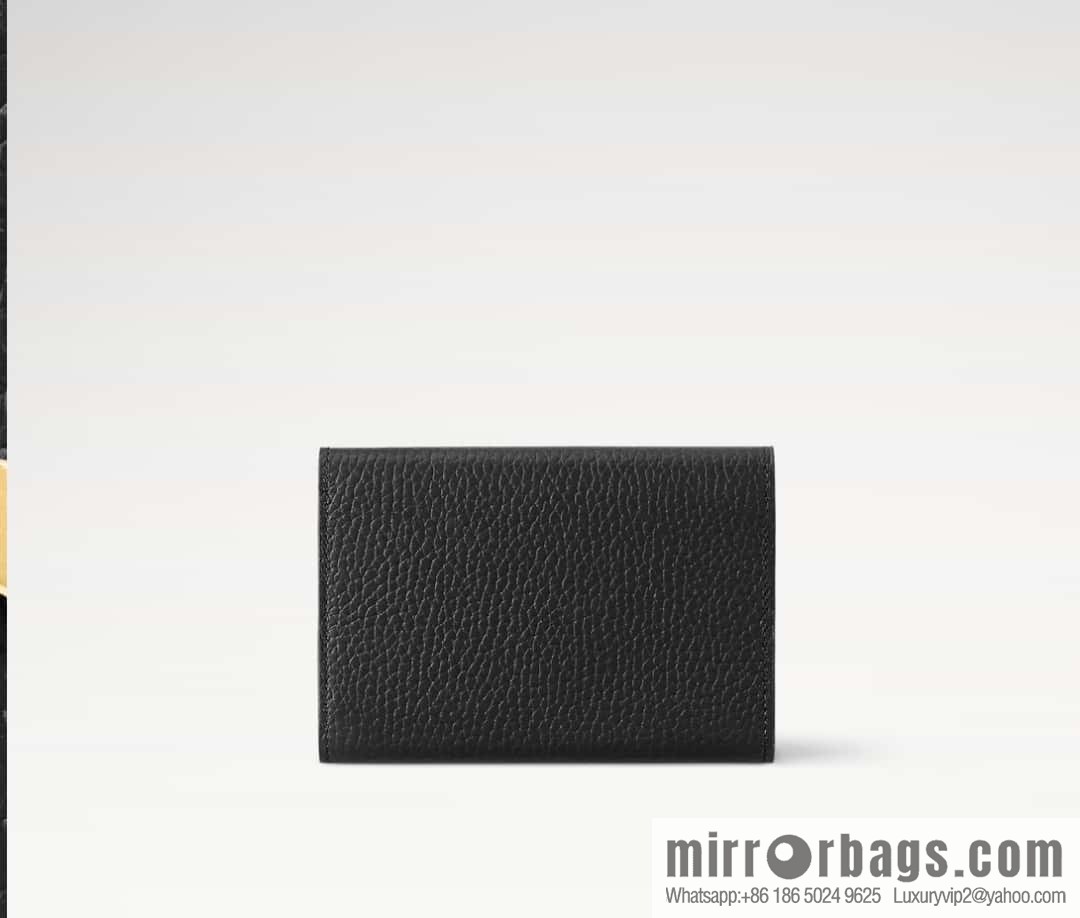 [Boutique‑grade] M82764 black full leather tri-fold wallet series Capucines wallet M82764 82835 white (floral)