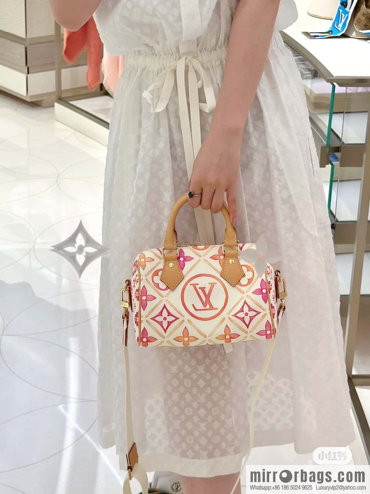 [Boutique‑grade] M11461 red printed pillow bag speedy series, the new SPEEDY BANDOULIZRE 20 handbag of the season M11461