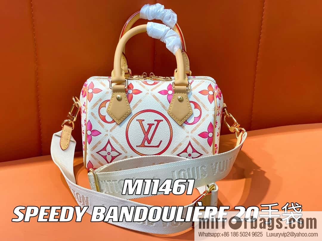 [Boutique‑grade] M11461 red printed pillow bag speedy series, the new SPEEDY BANDOULIZRE 20 handbag of the season M11461