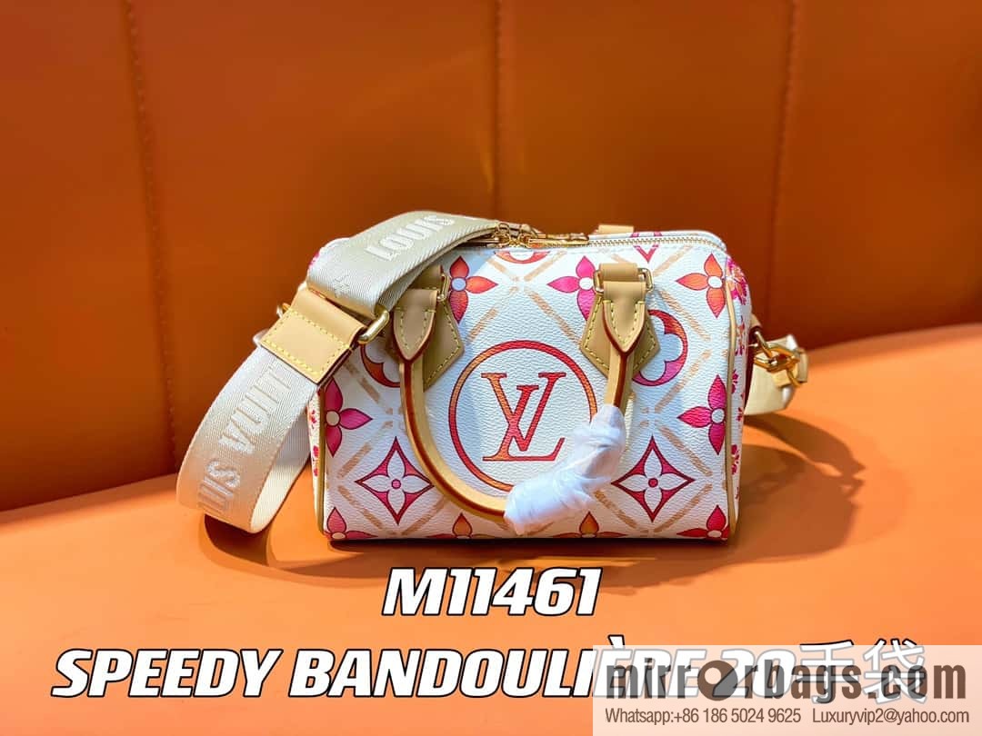 [Boutique‑grade] M11461 red printed pillow bag speedy series, the new SPEEDY BANDOULIZRE 20 handbag of the season M11461