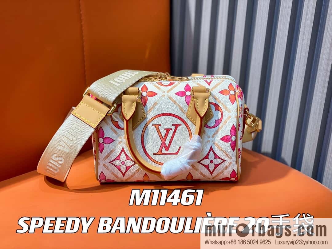 [Boutique‑grade] M11461 red printed pillow bag speedy series, the new SPEEDY BANDOULIZRE 20 handbag of the season M11461