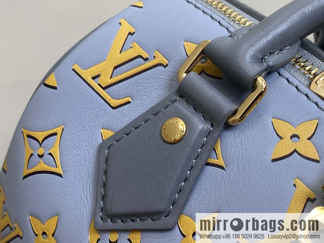 [Boutique‑grade] M25454 blue silk screen printing, full leather speedy pillow bag series SPEEDY BANDOULIZRE 20 handbag