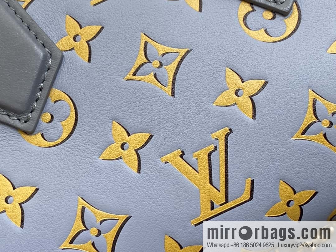 [Boutique‑grade] M25454 blue silk screen printing, full leather speedy pillow bag series SPEEDY BANDOULIZRE 20 handbag