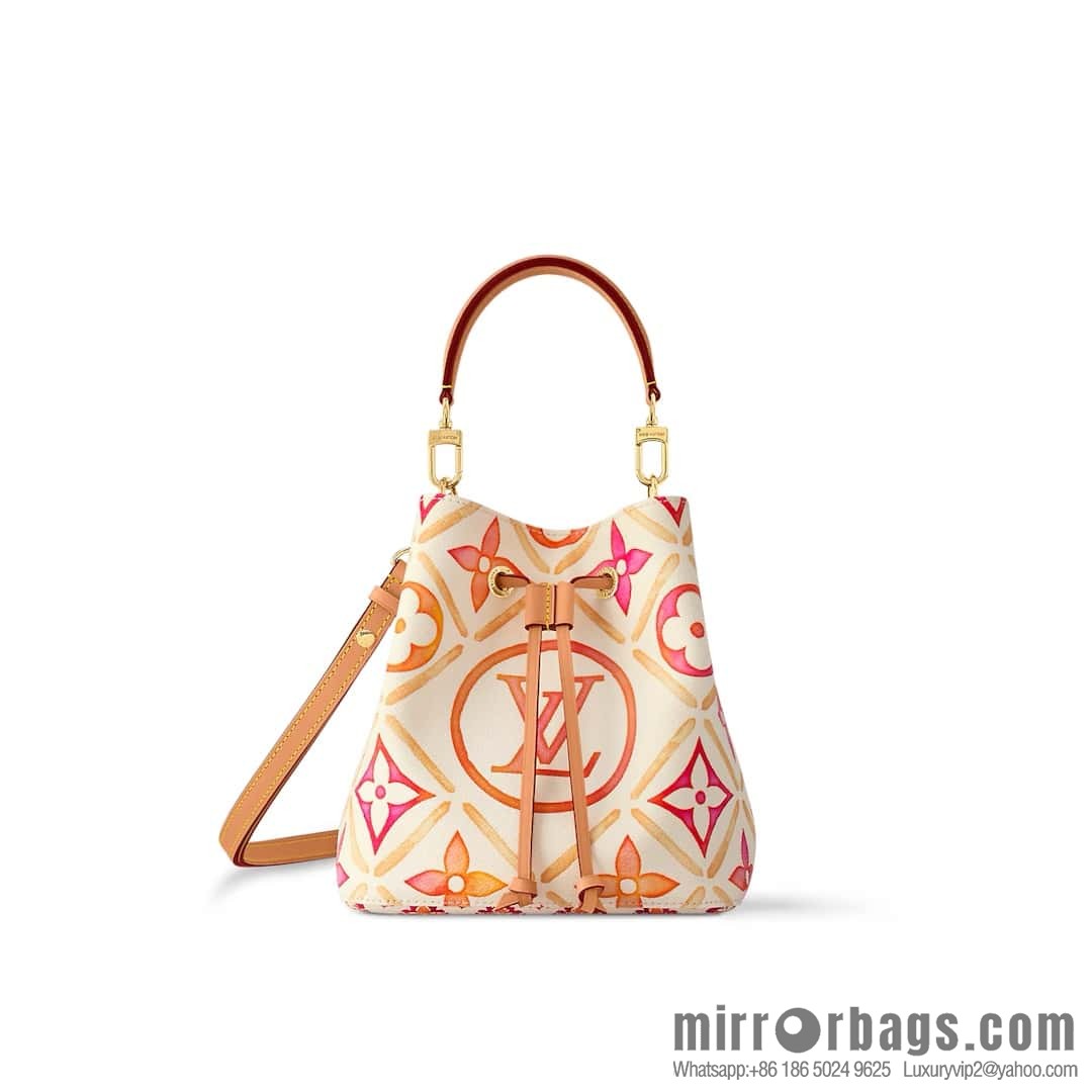 [Premium‑quality] M25315 rose red printed small bucket bag series Néonoé BB handbag (summer 2024)
