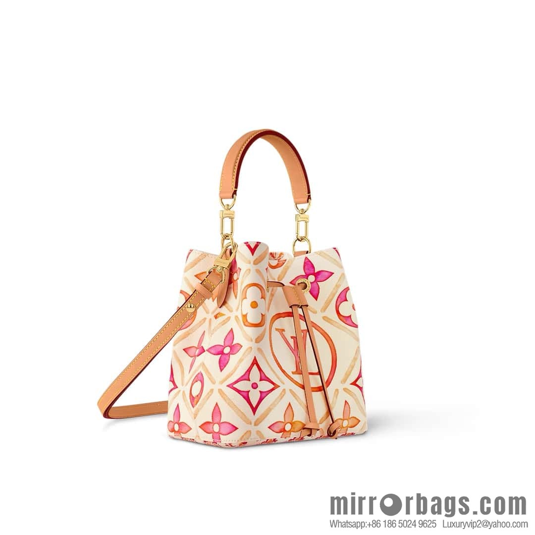 [Premium‑quality] M25315 rose red printed small bucket bag series Néonoé BB handbag (summer 2024)