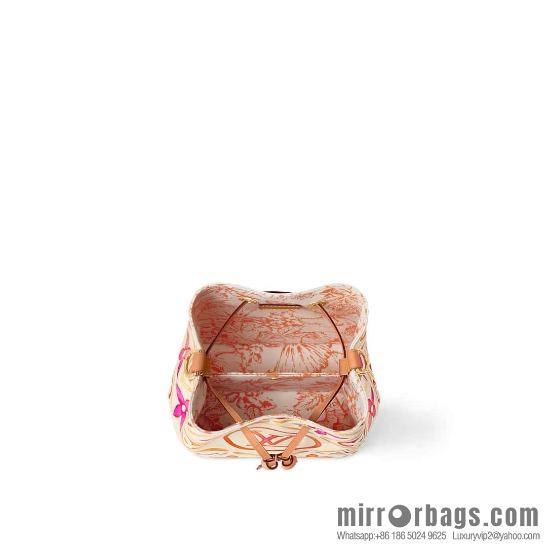[Premium‑quality] M25315 rose red printed small bucket bag series Néonoé BB handbag (summer 2024)