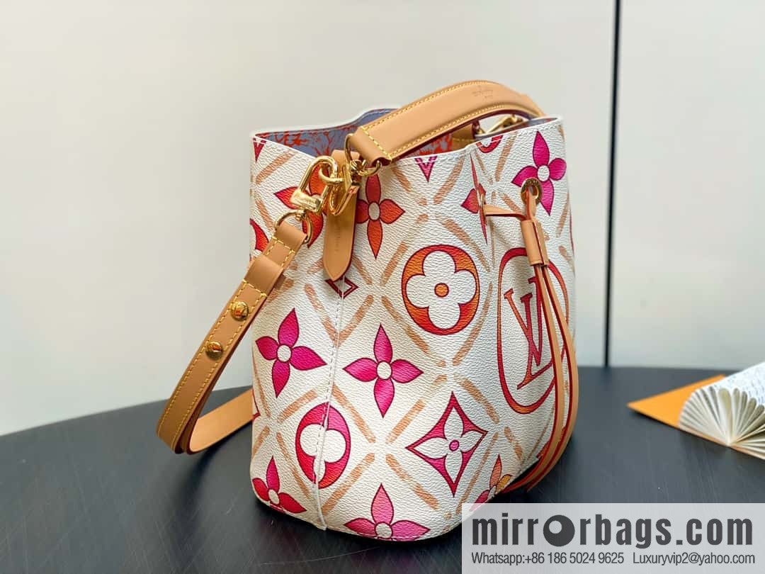 [Premium‑quality] M25315 rose red printed small bucket bag series Néonoé BB handbag (summer 2024)