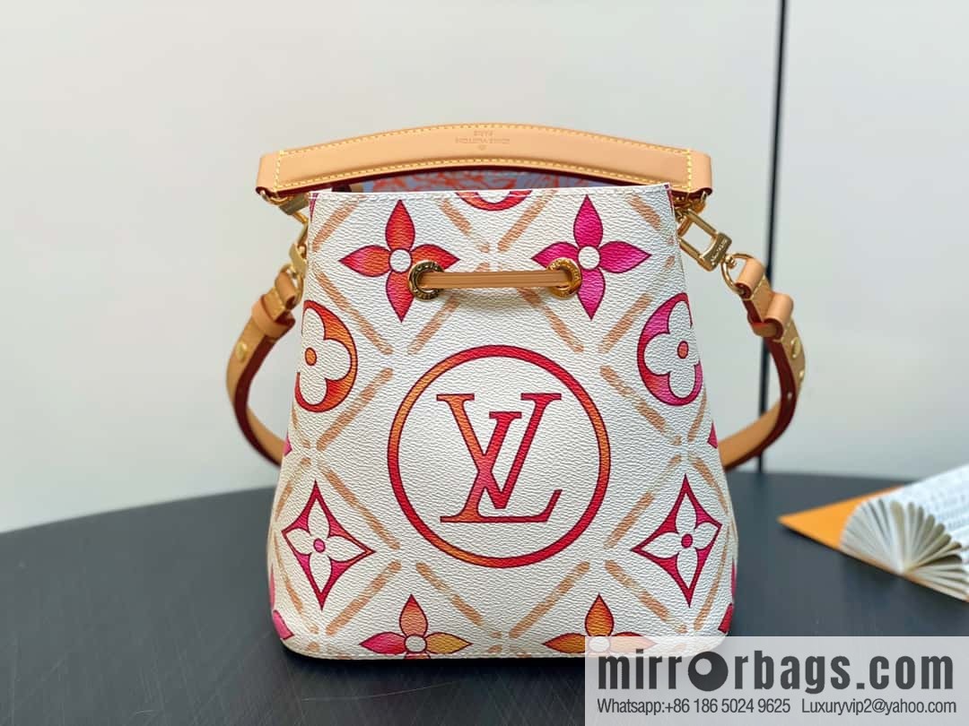 [Premium‑quality] M25315 rose red printed small bucket bag series Néonoé BB handbag (summer 2024)