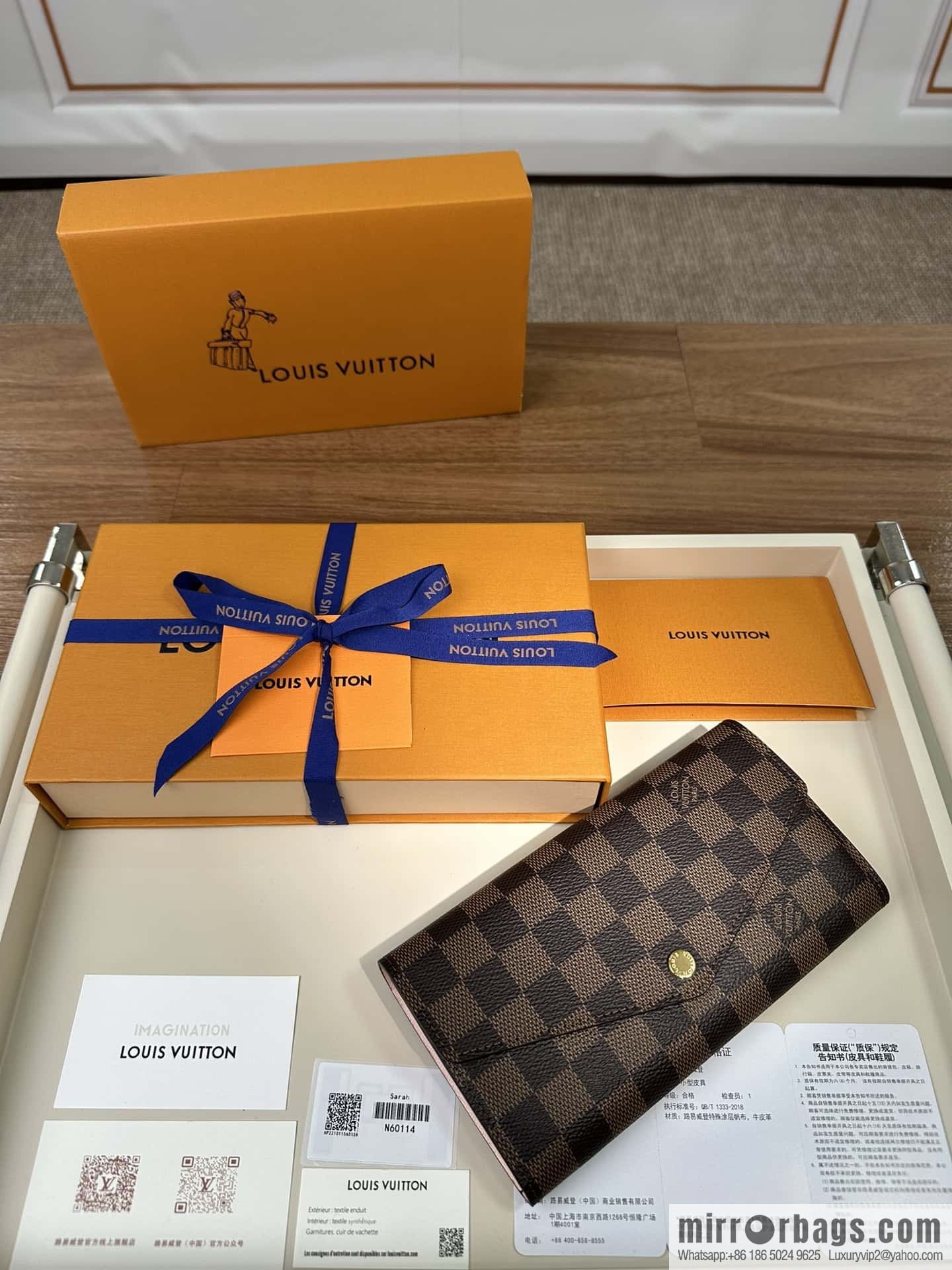 LV SARAH wallet N60114 Premium