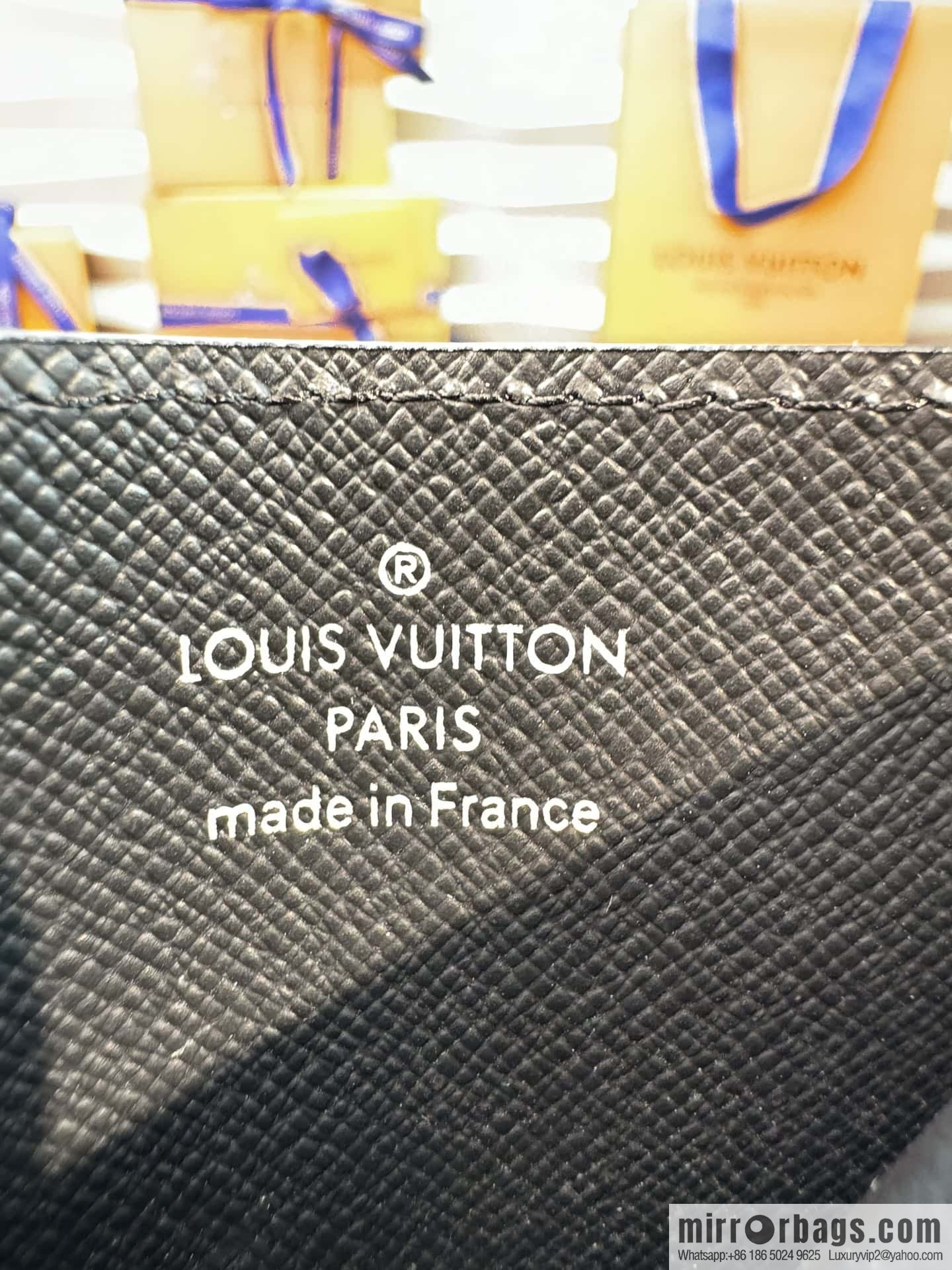 LV leather (fabric) card holder M32730 Premium