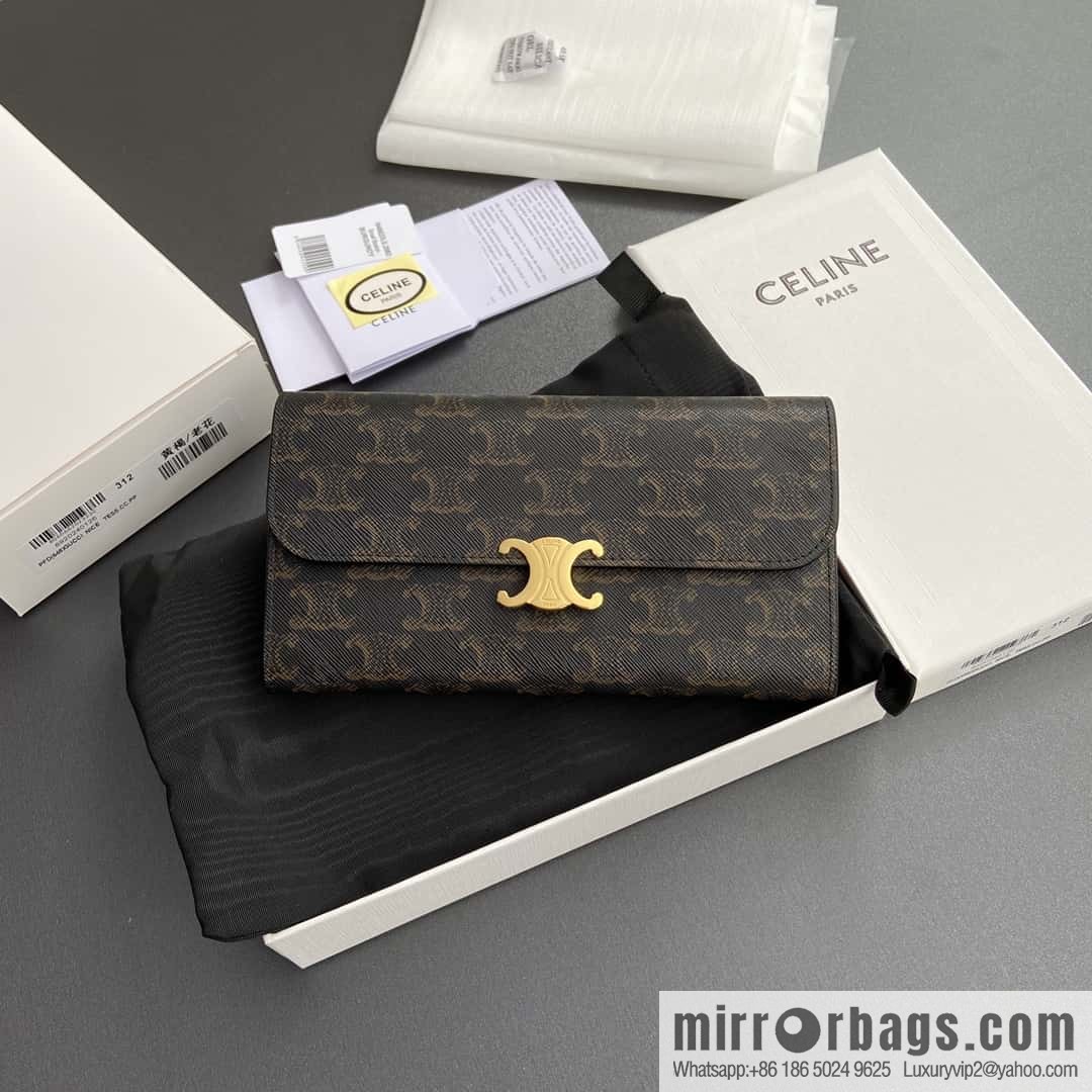 CELINE TRIOMPHE Iconic printed wallet 10E312DPV.38NO 313
