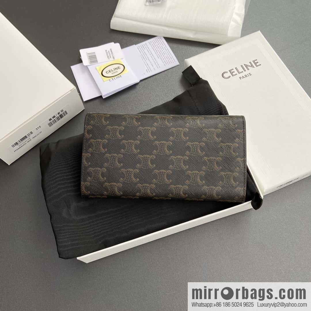 CELINE TRIOMPHE Iconic printed wallet 10E312DPV.38NO 313