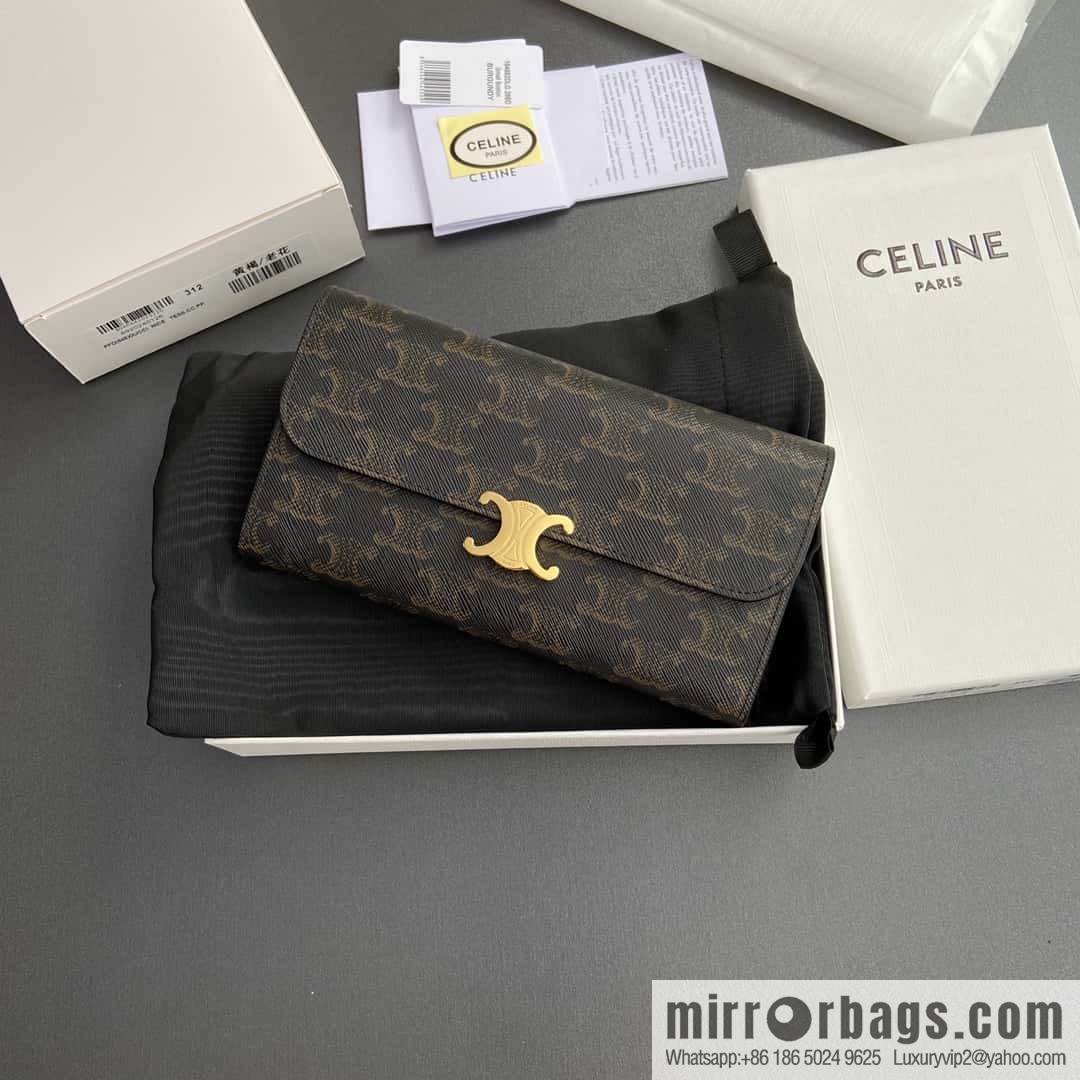 CELINE TRIOMPHE Iconic printed wallet 10E312DPV.38NO 313