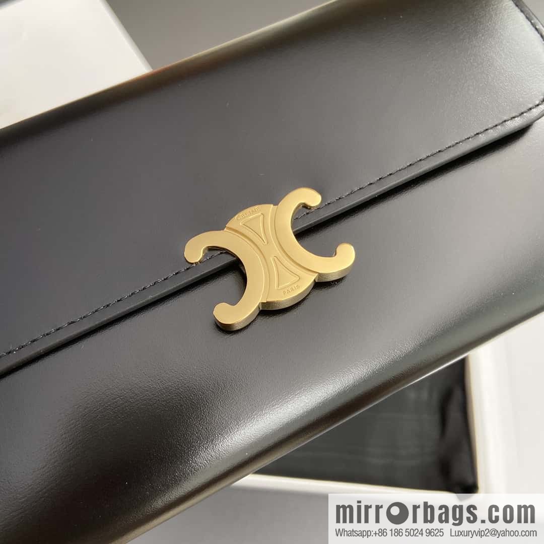 CELINE TRIOMPHE shiny cow leather (fabric) wallet 10E313DPV.38NO 312