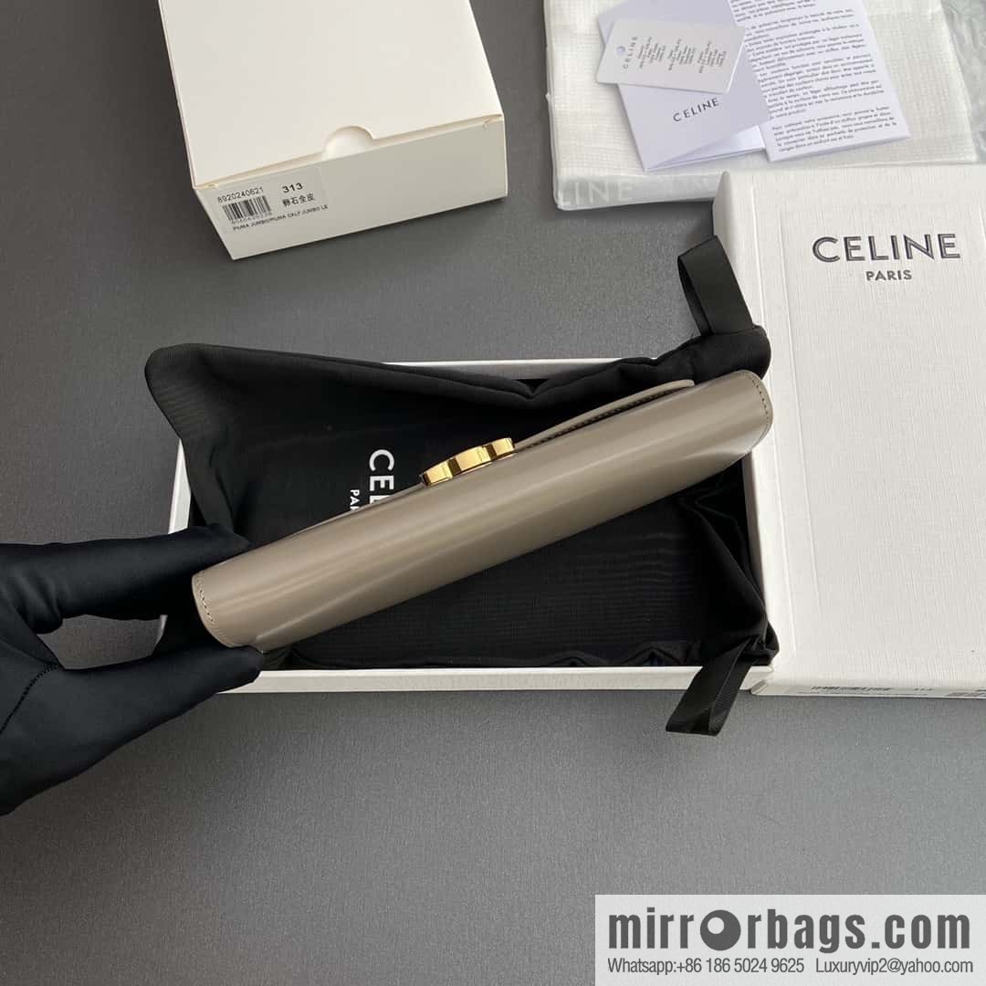 CELINE TRIOMPHE shiny cow leather (fabric) wallet 10E313DPV.38NO 312