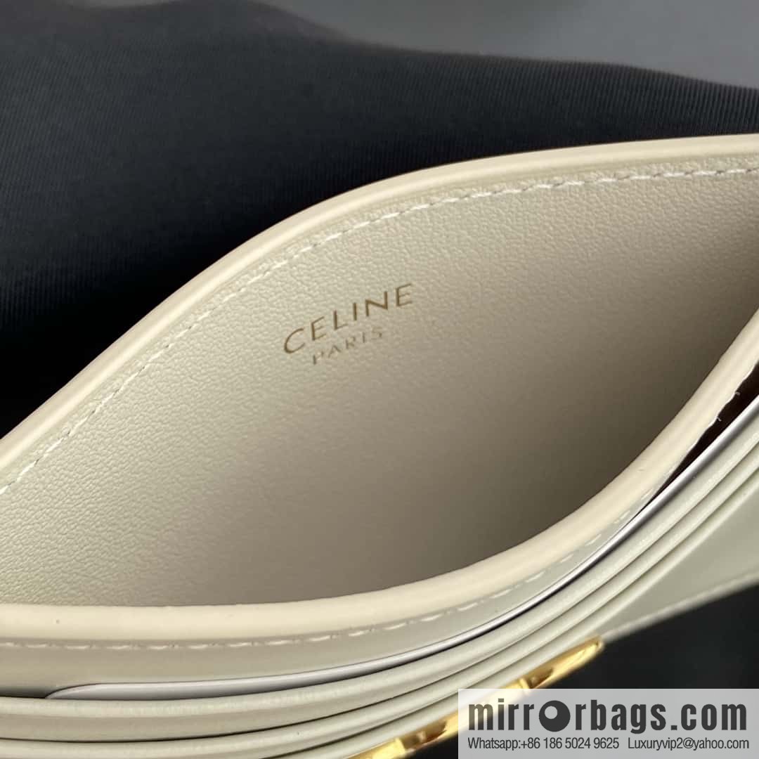 CELINE TRIOMPHE glossy cow leather (fabric) card holder 10L832CQH.04LU833