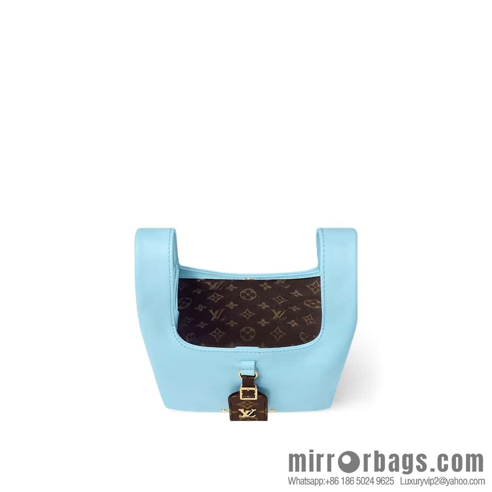 [Boutique‑grade] M11387 blue full leather (with little yellow duck) variable code chip version, small shopping bag series ATLANTIS BB handbag