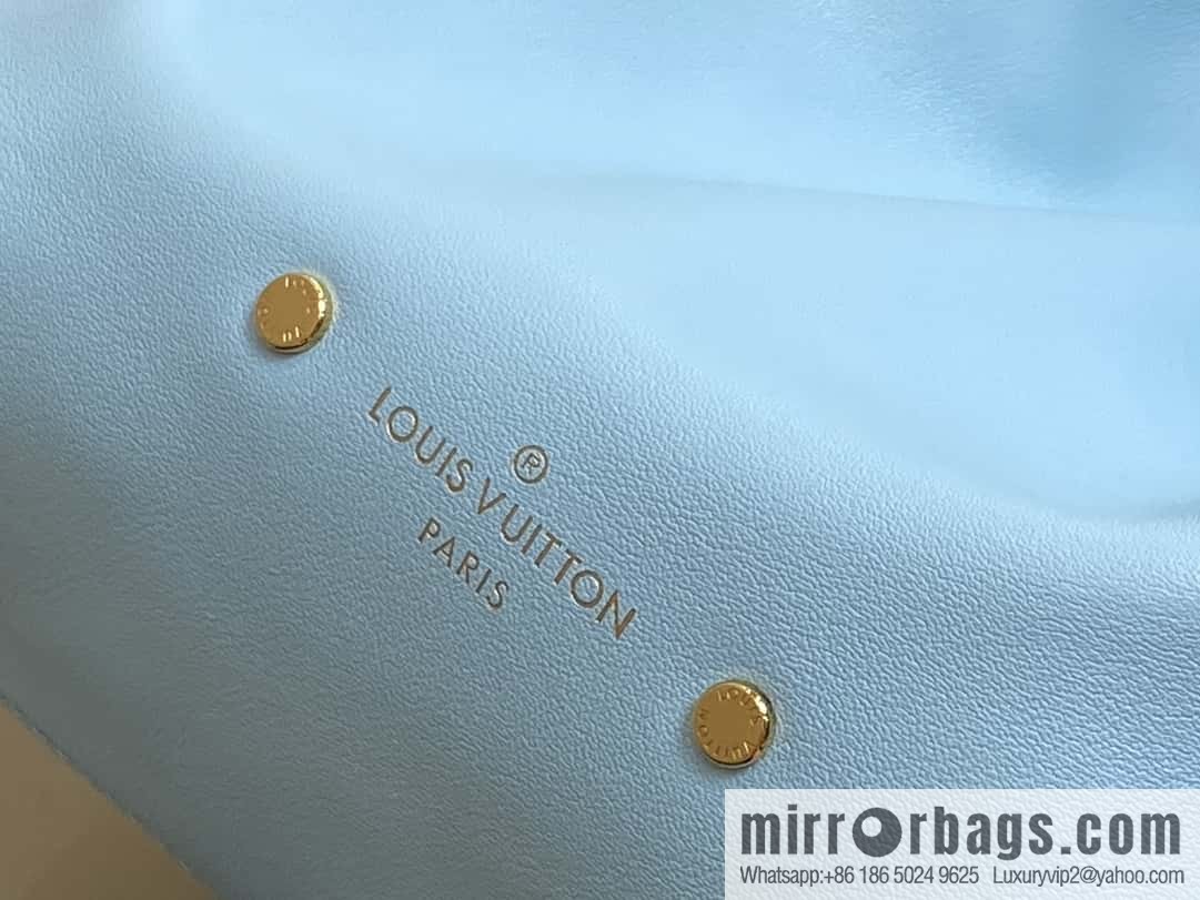 [Boutique‑grade] M11387 blue full leather (with little yellow duck) variable code chip version, small shopping bag series ATLANTIS BB handbag