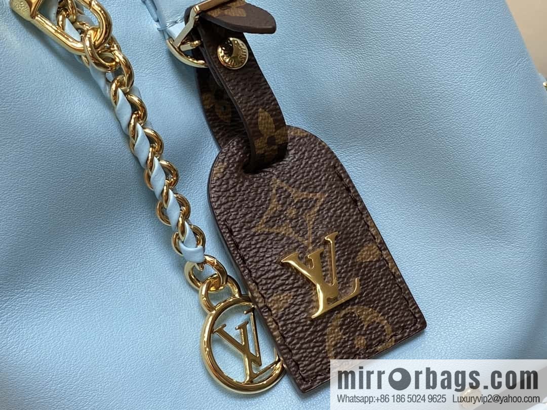[Boutique‑grade] M11387 blue full leather (with little yellow duck) variable code chip version, small shopping bag series ATLANTIS BB handbag