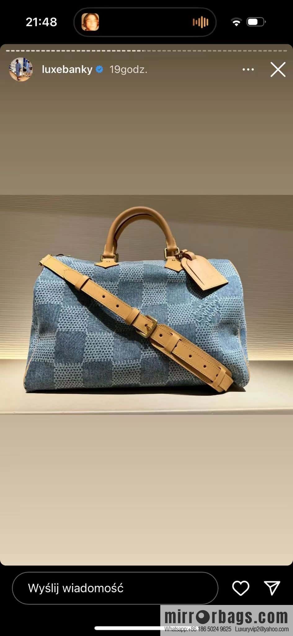 [Premium‑quality] N40701 plaid denim, pillow bag speedy series Speedy 40 Bandouliere handbag