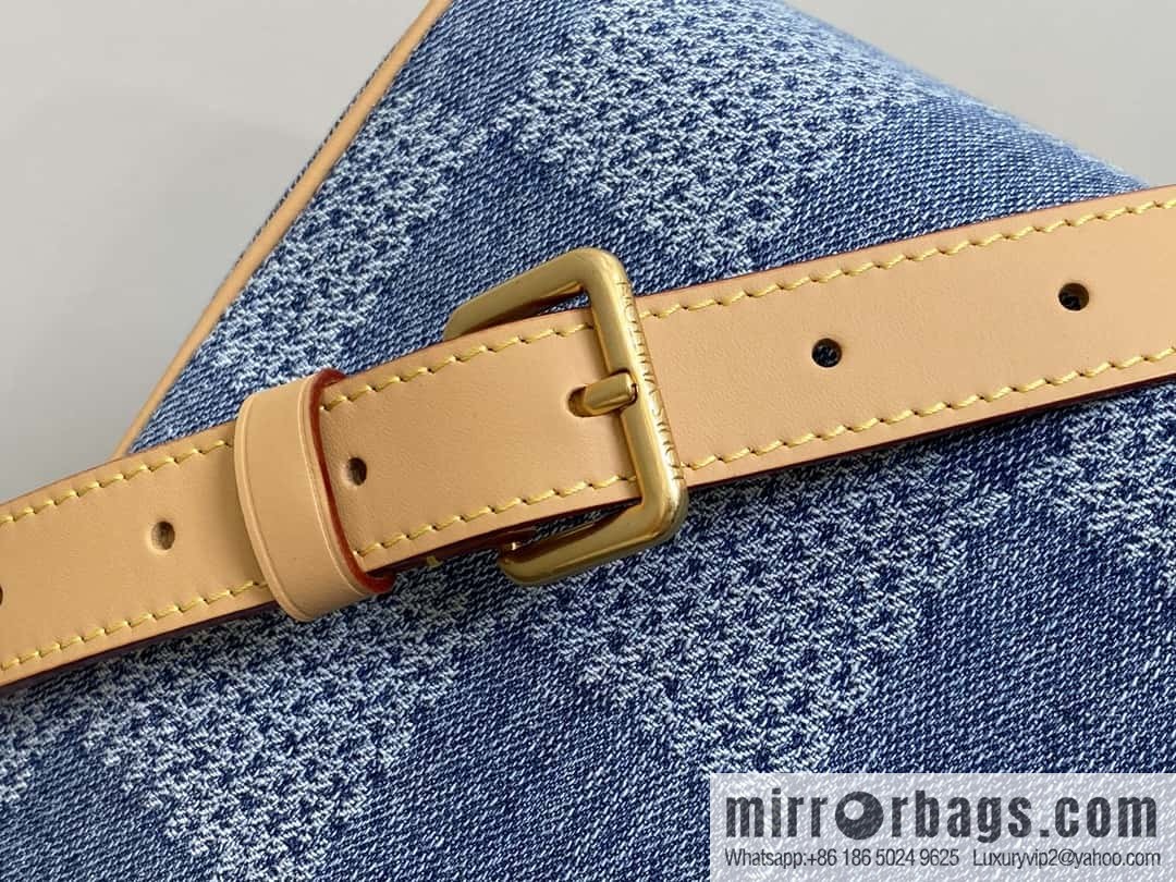 [Premium‑quality] N40701 plaid denim, pillow bag speedy series Speedy 40 Bandouliere handbag