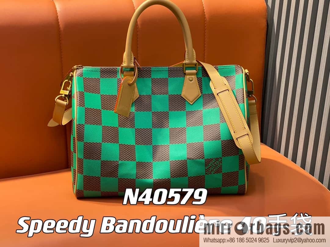 [Premium‑quality] N40579 green N40580 red 40cm travel bag Speedy Bandoulière 40 handbag