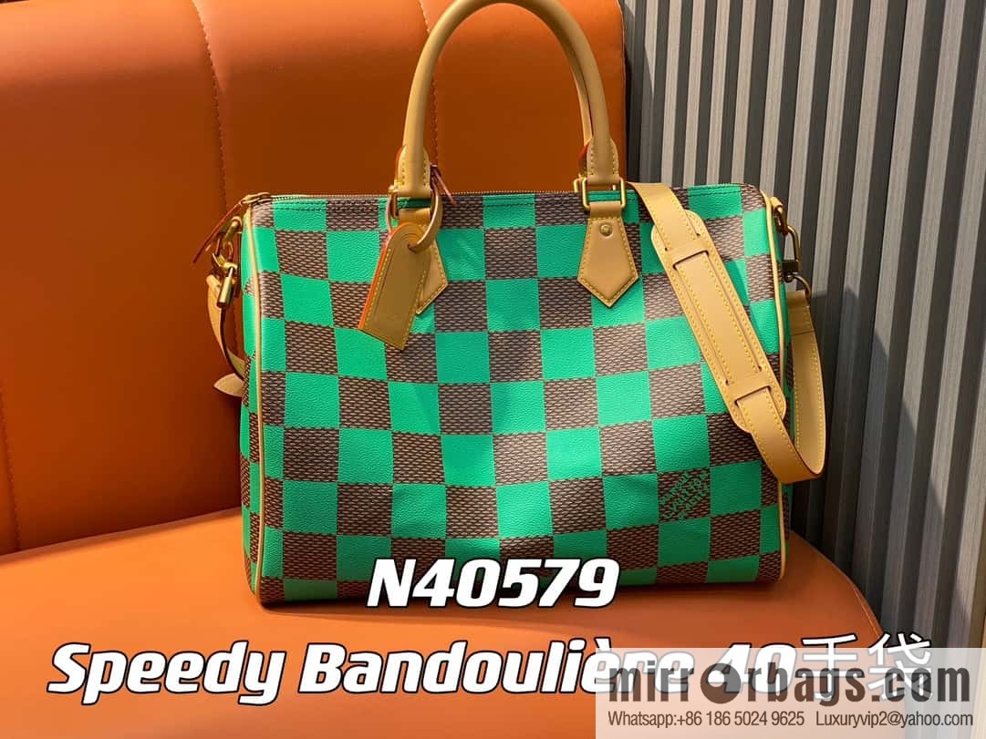 [Premium‑quality] N40579 green N40580 red 40cm travel bag Speedy Bandoulière 40 handbag