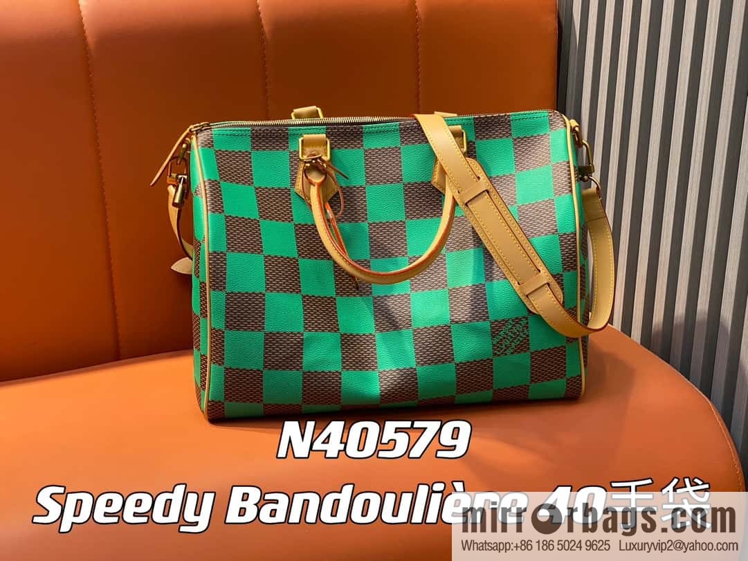 [Premium‑quality] N40579 green N40580 red 40cm travel bag Speedy Bandoulière 40 handbag