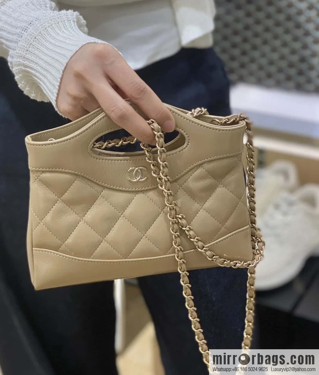 ππππππ πππ¬ horizontal 31bag Milk tea apricot π§ AP3656