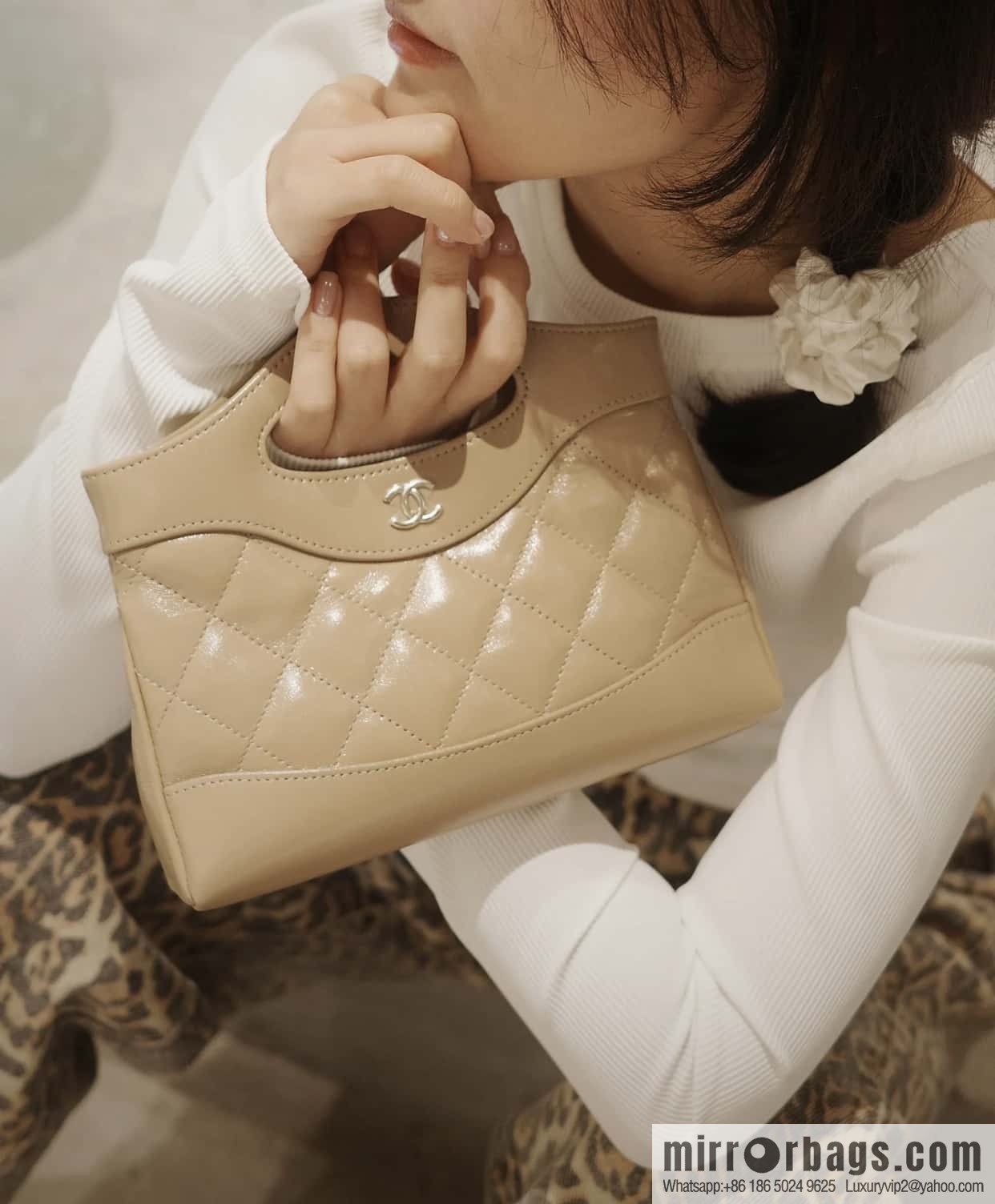 ππππππ πππ¬ horizontal 31bag Milk tea apricot π§ AP3656