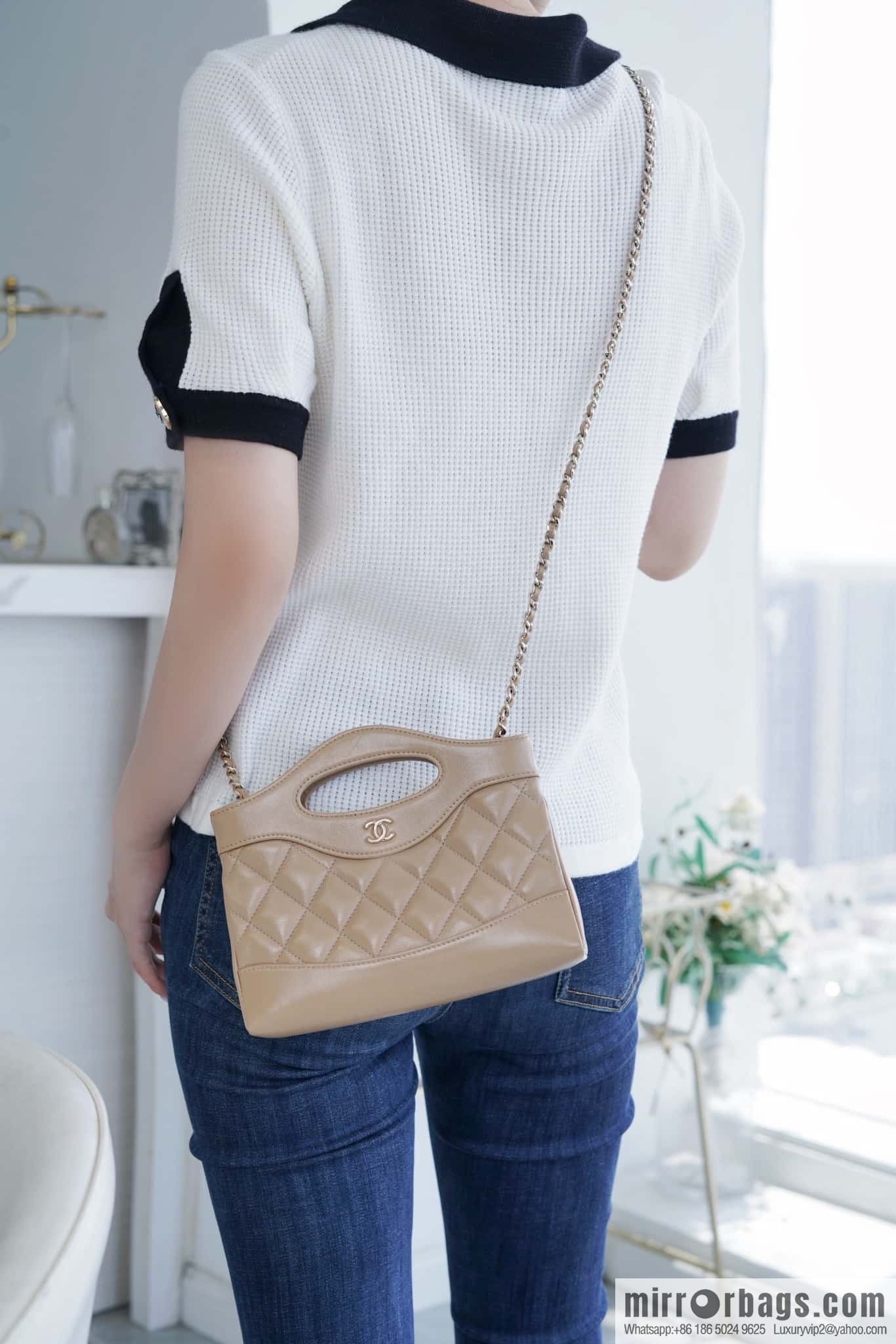 ππππππ πππ¬ horizontal 31bag Milk tea apricot π§ AP3656
