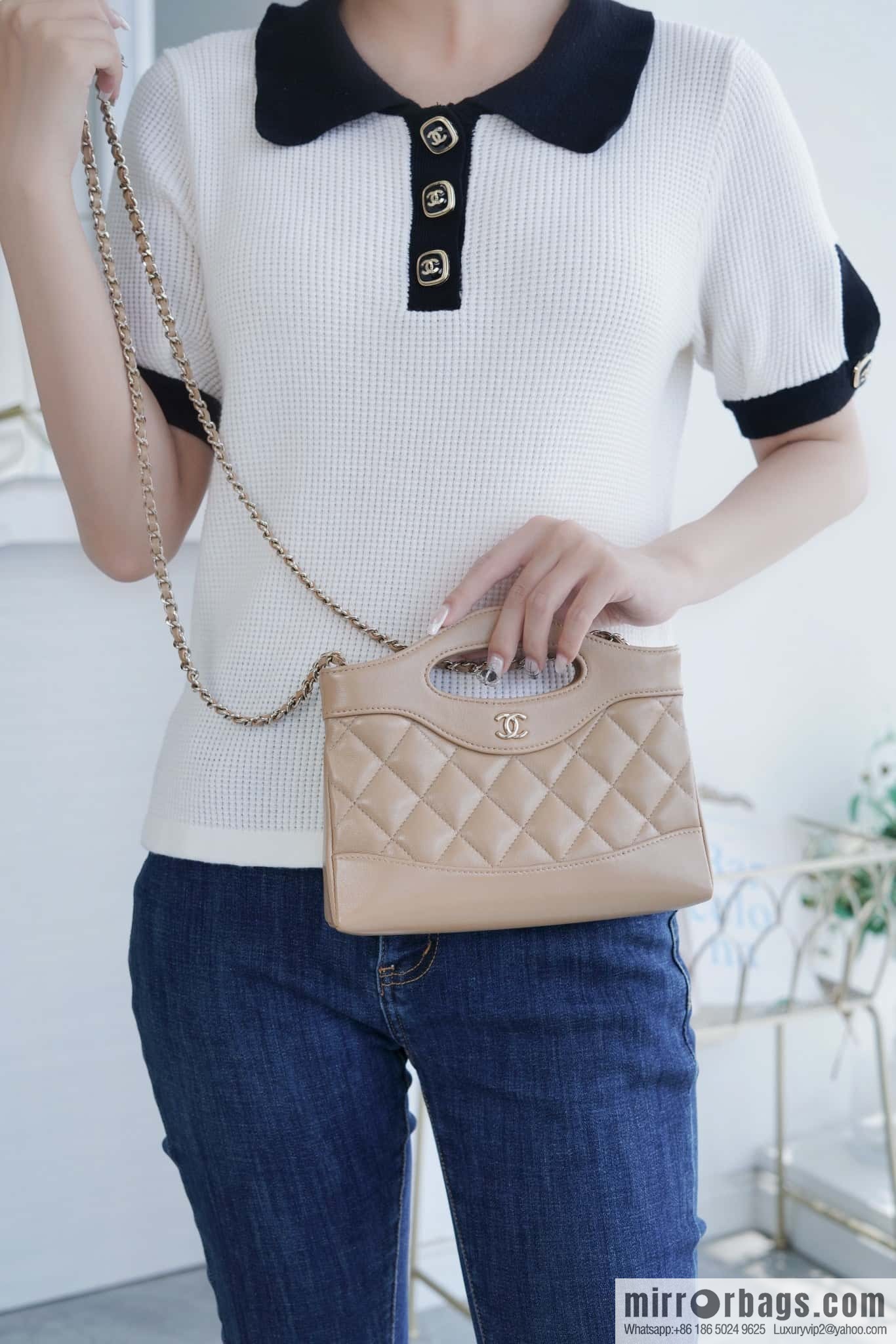 ππππππ πππ¬ horizontal 31bag Milk tea apricot π§ AP3656