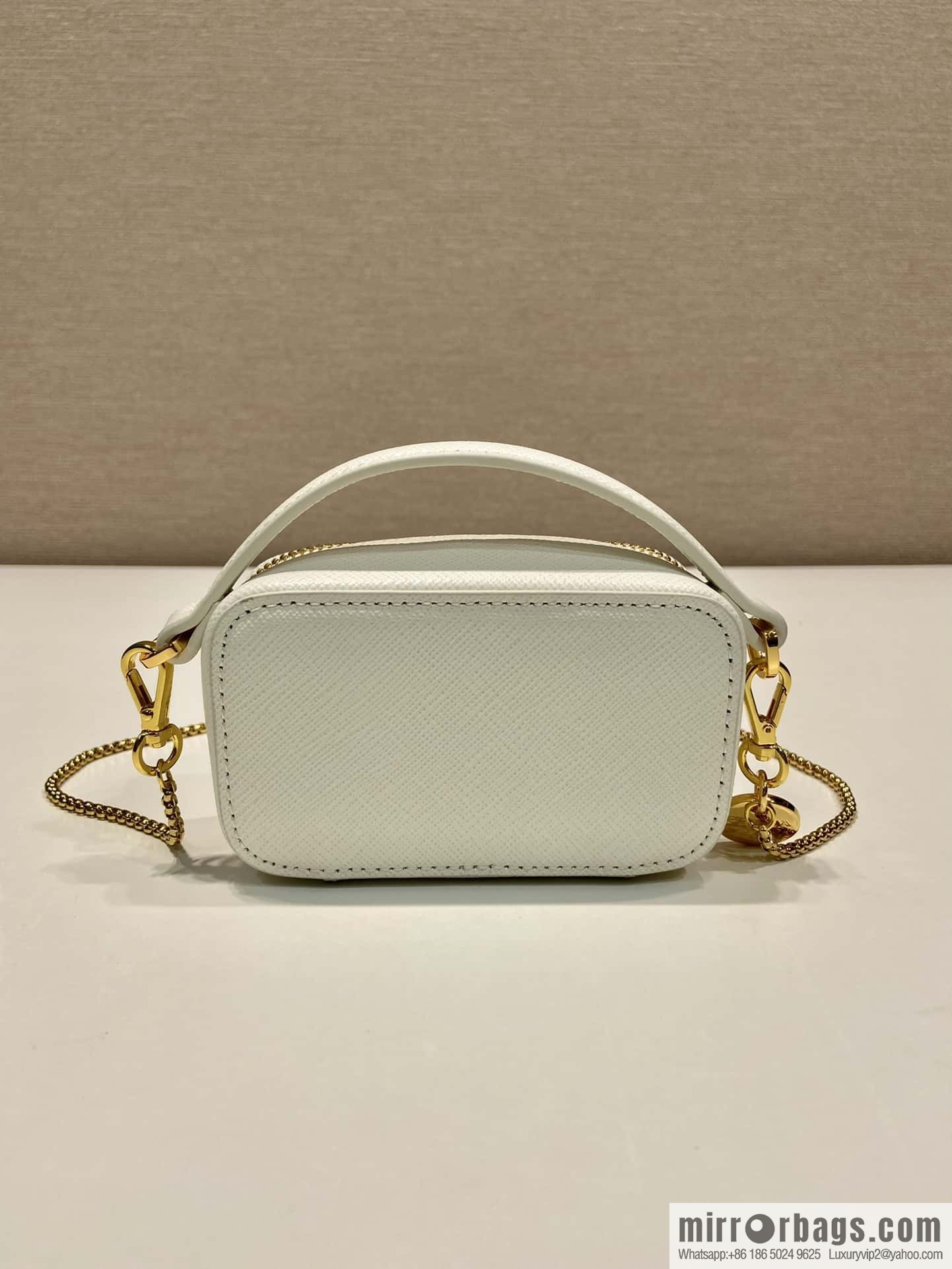 PRADA 🎉 mini diagonal bag 🎉 1NR025 cross pattern leather white