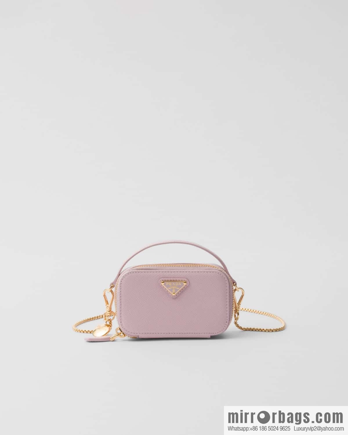 PRADA 🎉 mini small oblique straddle bag 🎉 1NR025 cross pattern leather pink