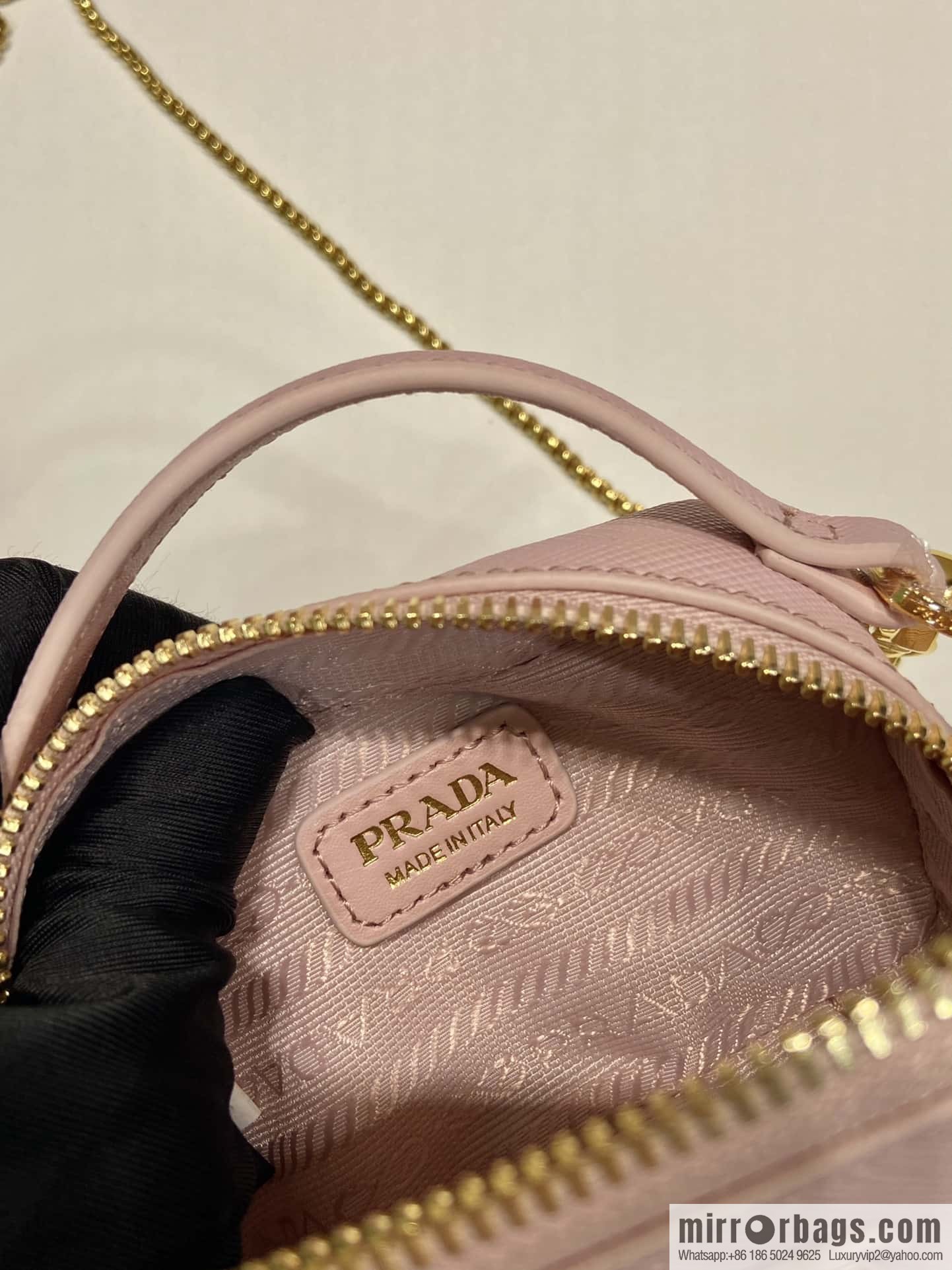 PRADA 🎉 mini small oblique straddle bag 🎉 1NR025 cross pattern leather pink
