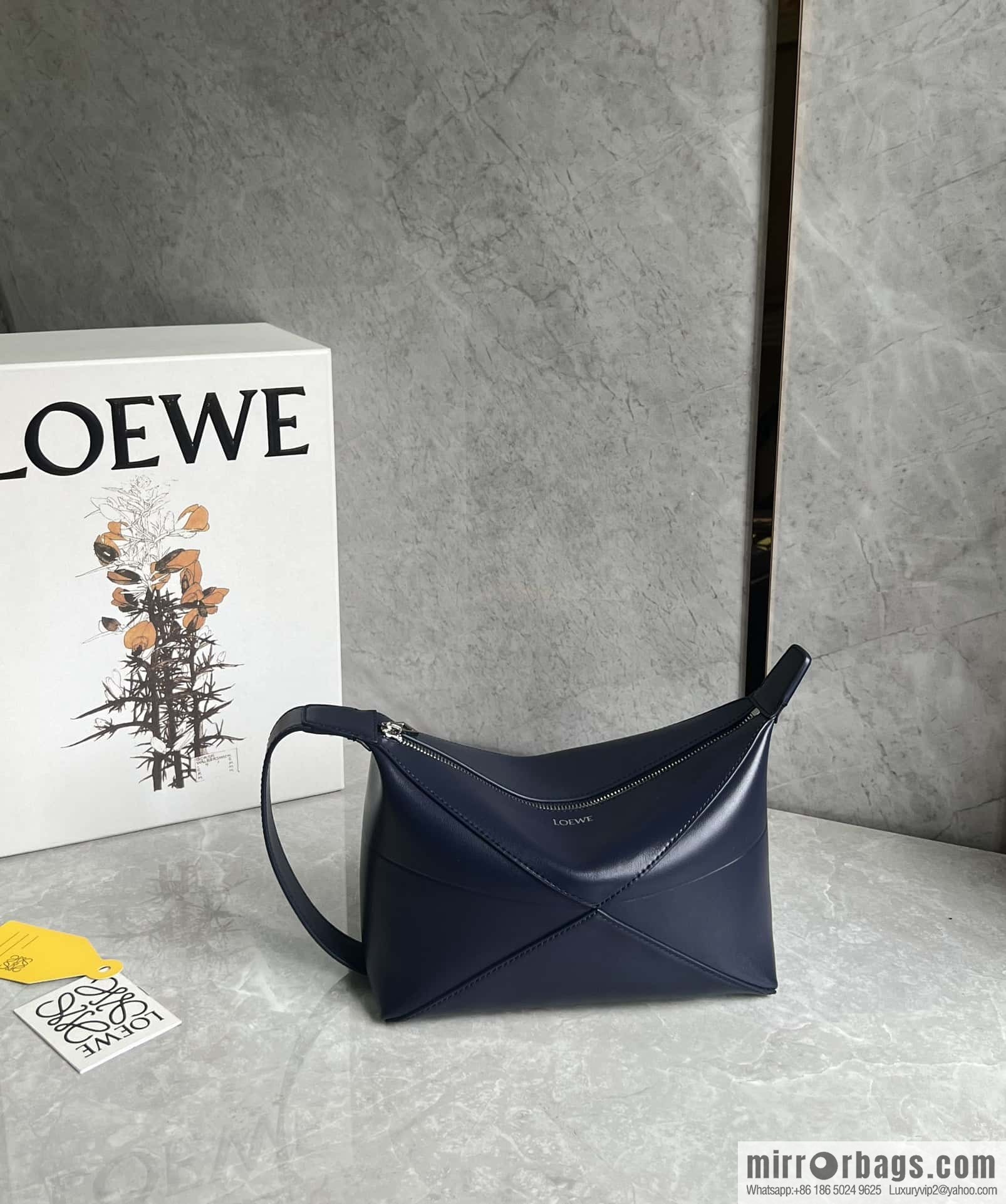 LOEWE latest puzzle.folding clutch bag 0697 dark blue
