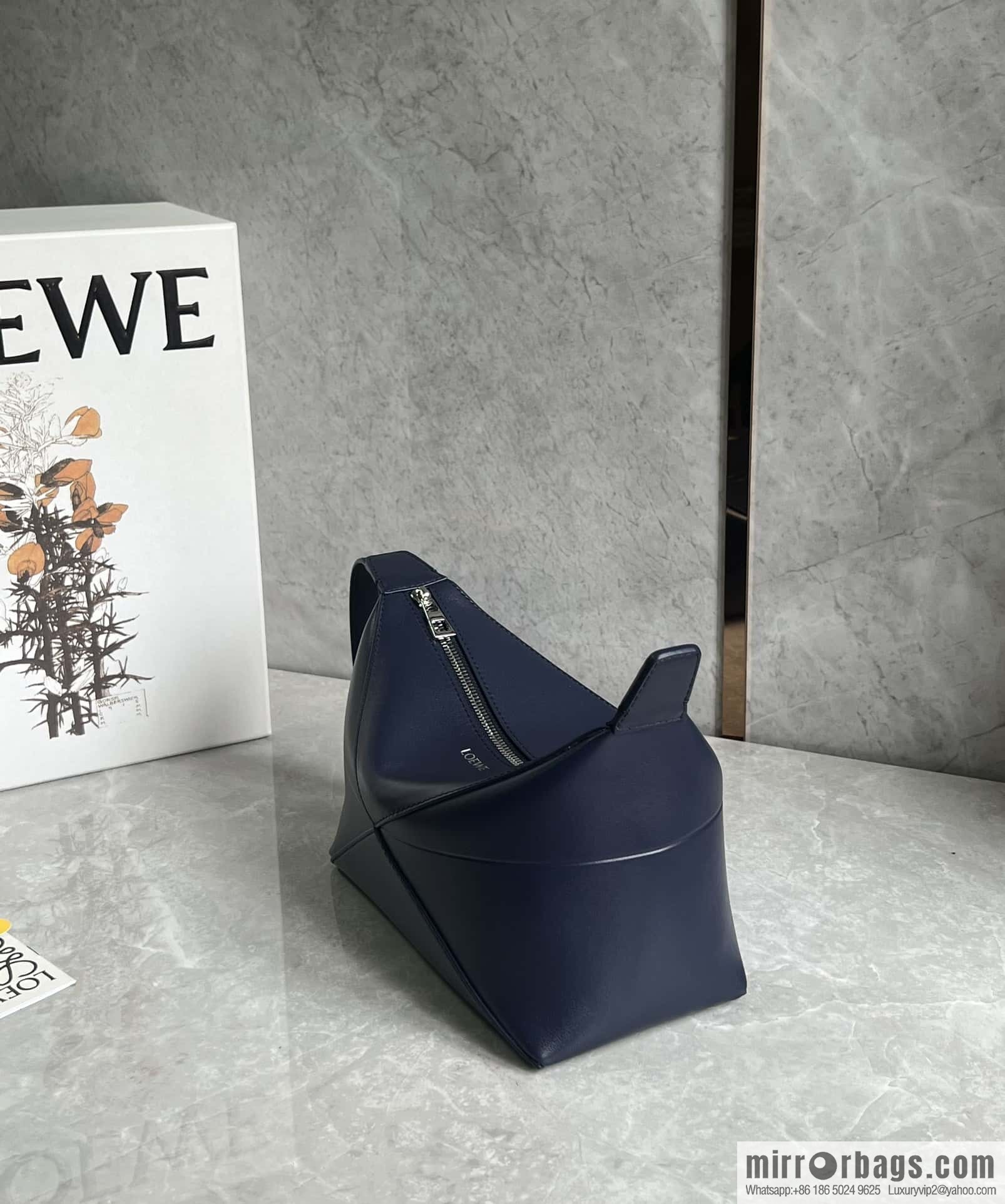 LOEWE latest puzzle.folding clutch bag 0697 dark blue