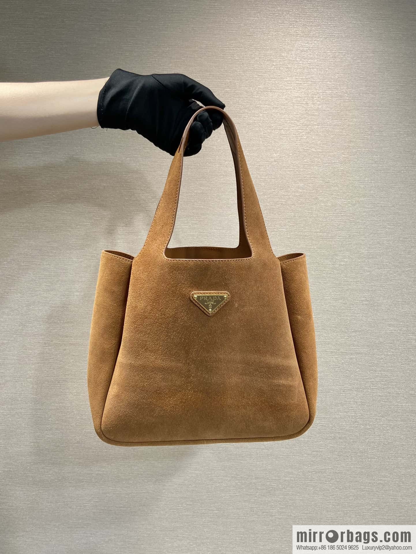 PRADA 🎉 frosted leather vegetable basket 🎉🎉 1BG335 large new bucket bag✨