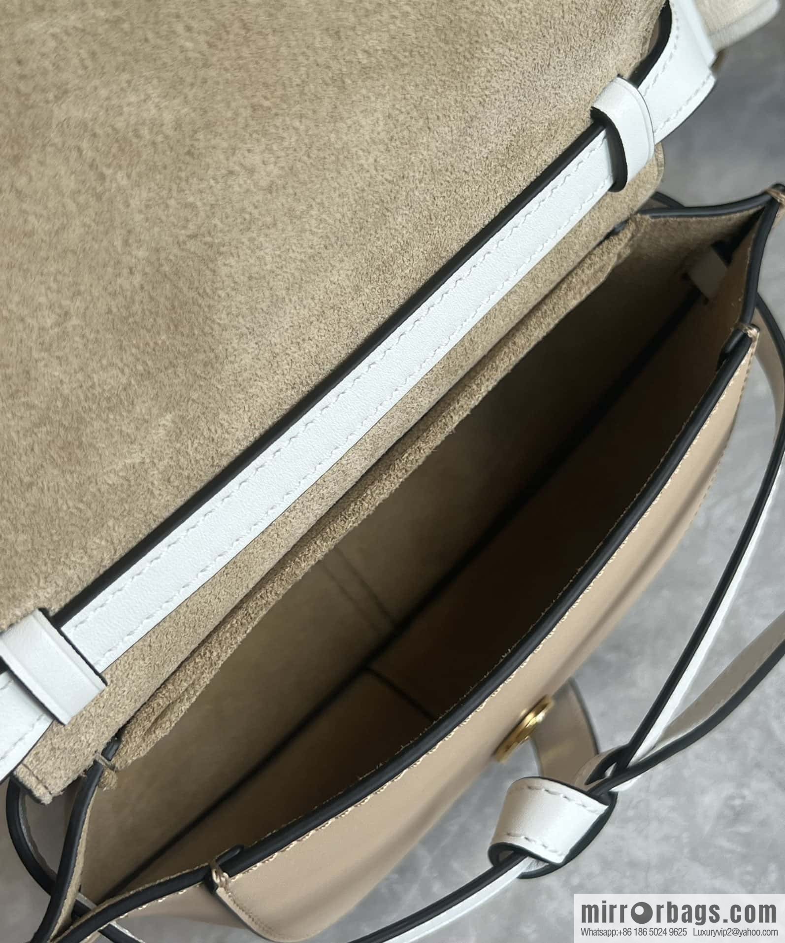 LOEWE letter wide shoulder strap saddle bag MiniGateDual handbag 0672