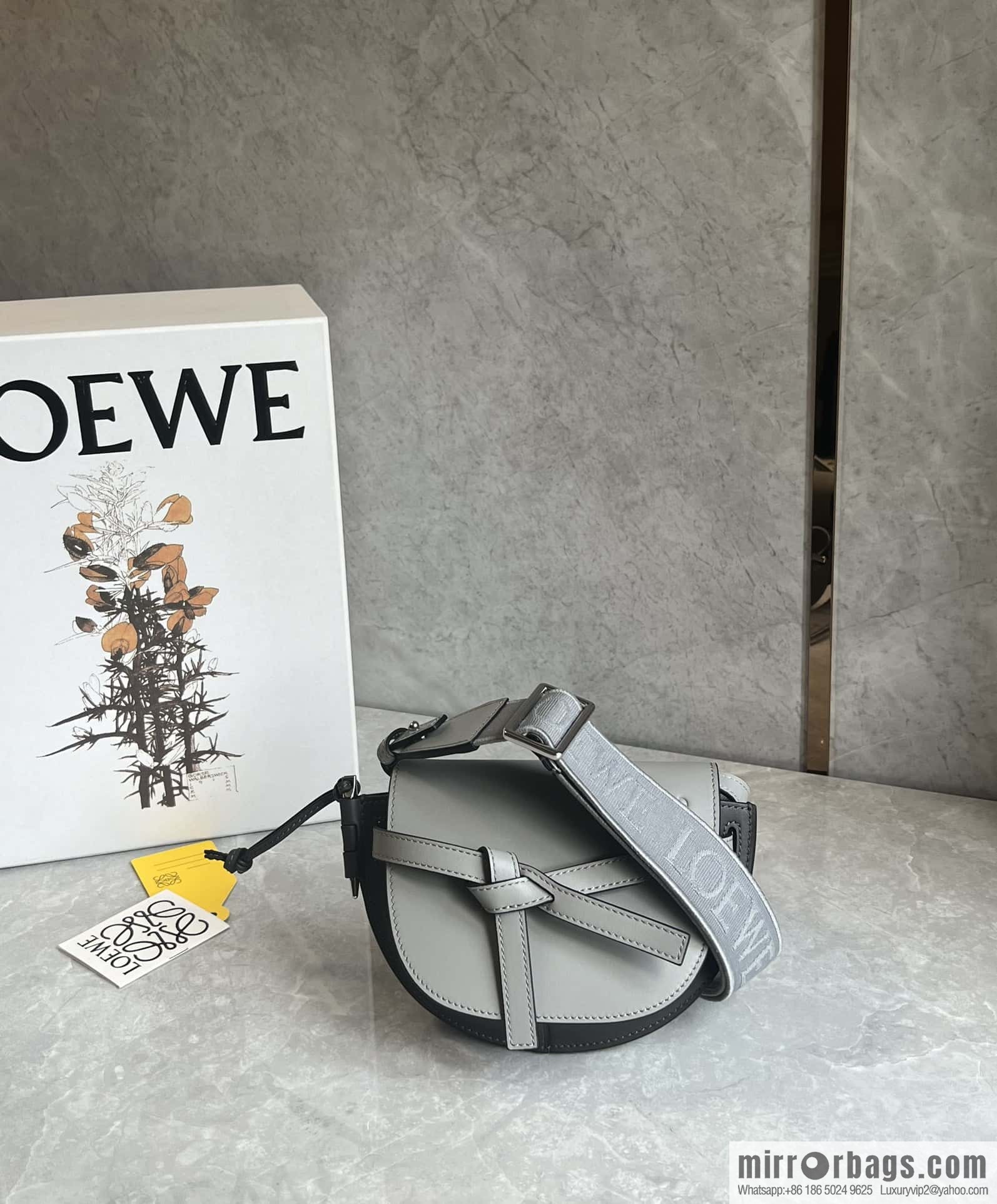 LOEWE letter wide shoulder strap saddle bag MiniGateDual handbag 0672