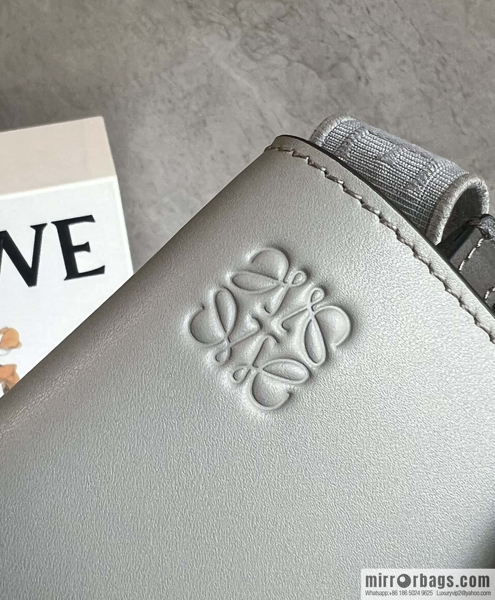 LOEWE letter wide shoulder strap saddle bag MiniGateDual handbag 0672