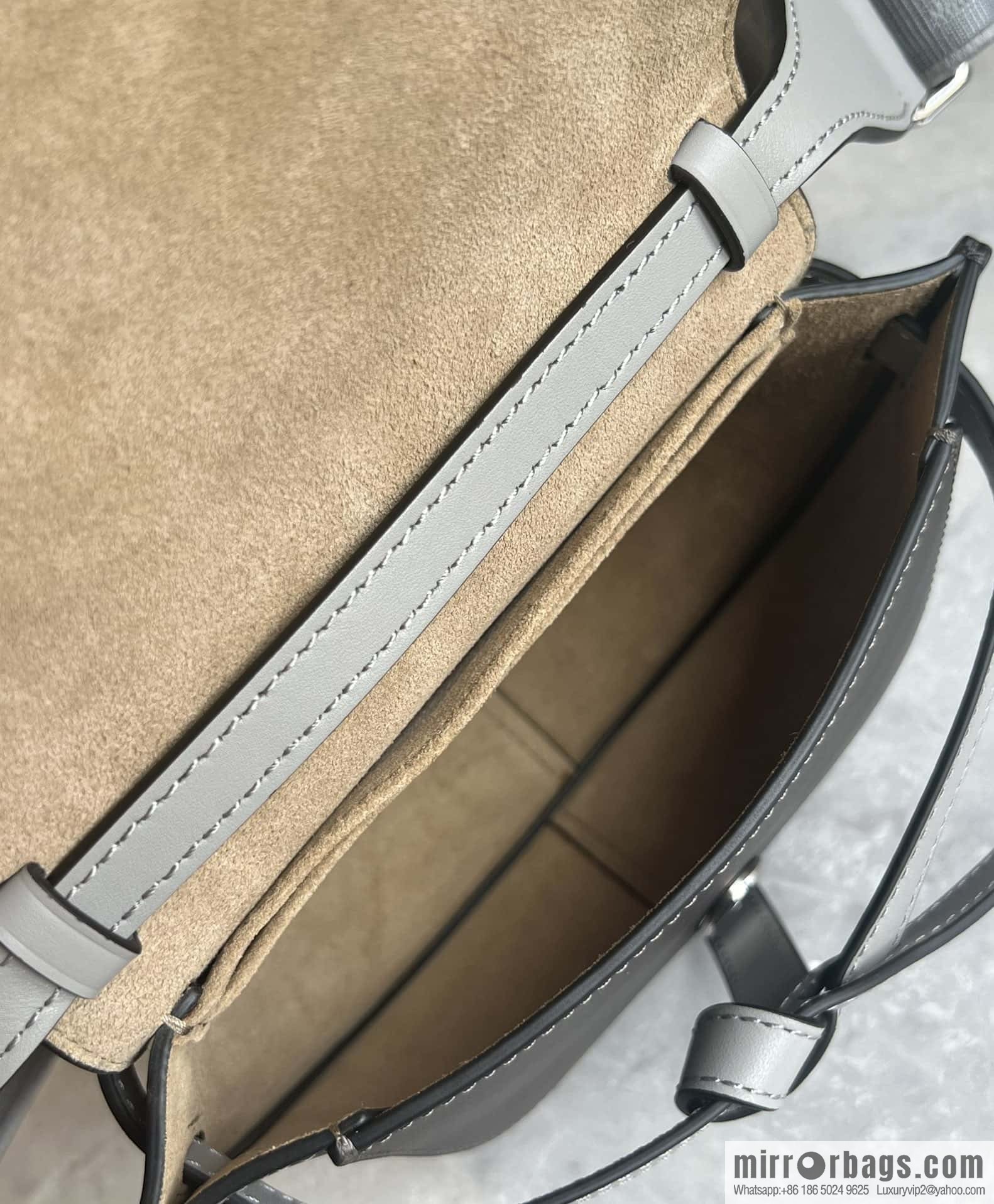 LOEWE letter wide shoulder strap saddle bag MiniGateDual handbag 0672